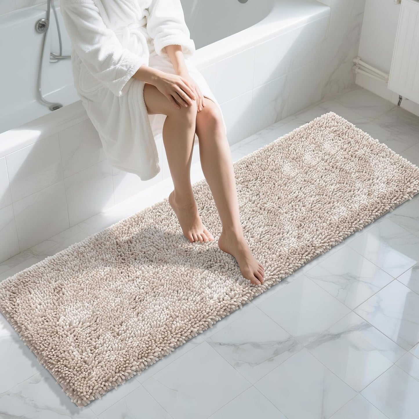 Yimobra Long Bathroom Rugs Runner 70x24 Inch for Luxurious Comfort