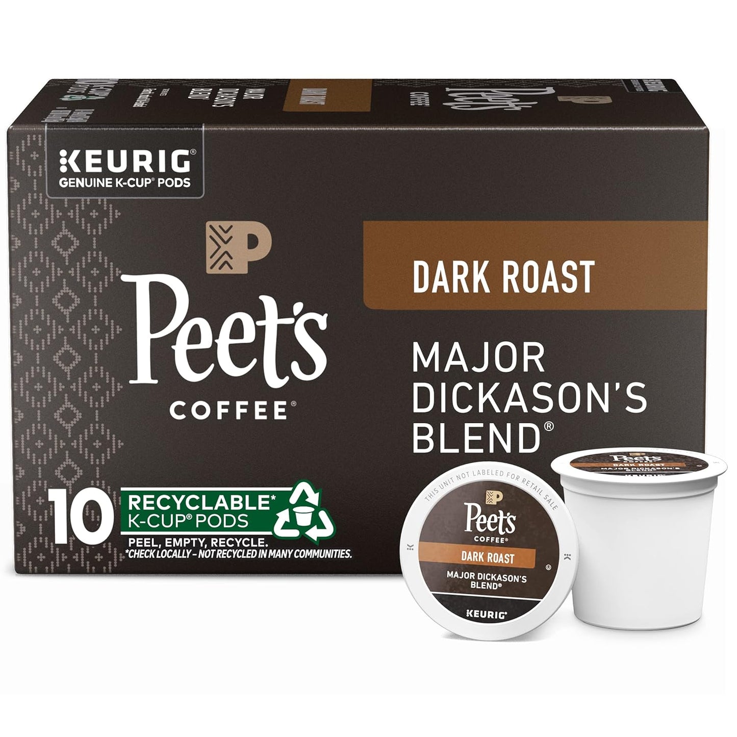 Peet's Major Dickason's Dark Roast K-Cups - Bold Flavor!