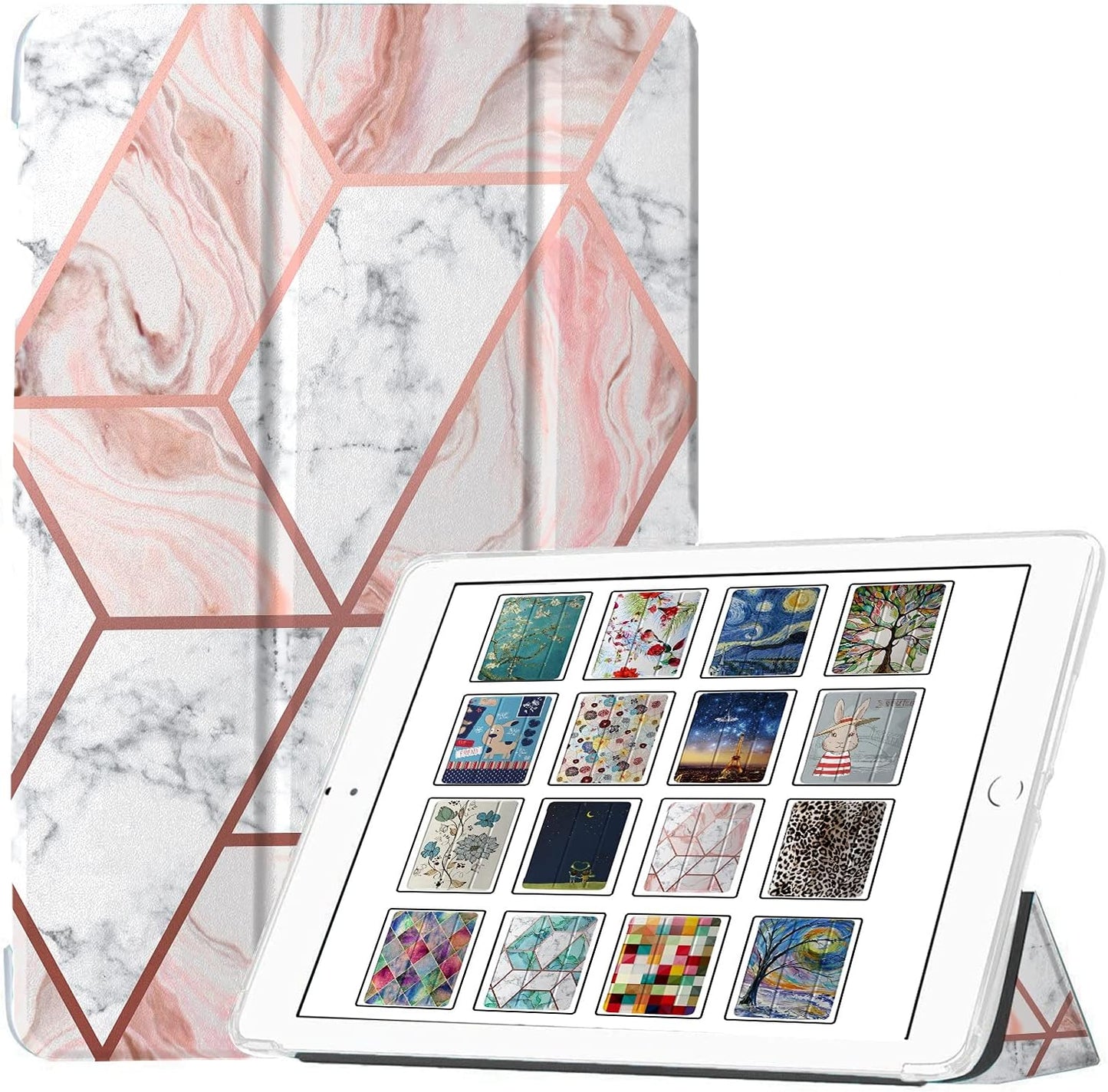 DuraSafe Cases for iPad 9.7 Inch - Marble Pink Soft Cover