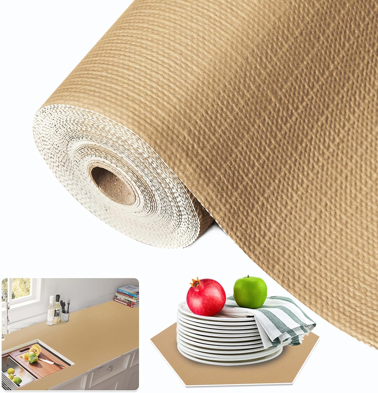 Beautysaid Non Adhesive Shelf and Drawer Liner for Kitchen Use