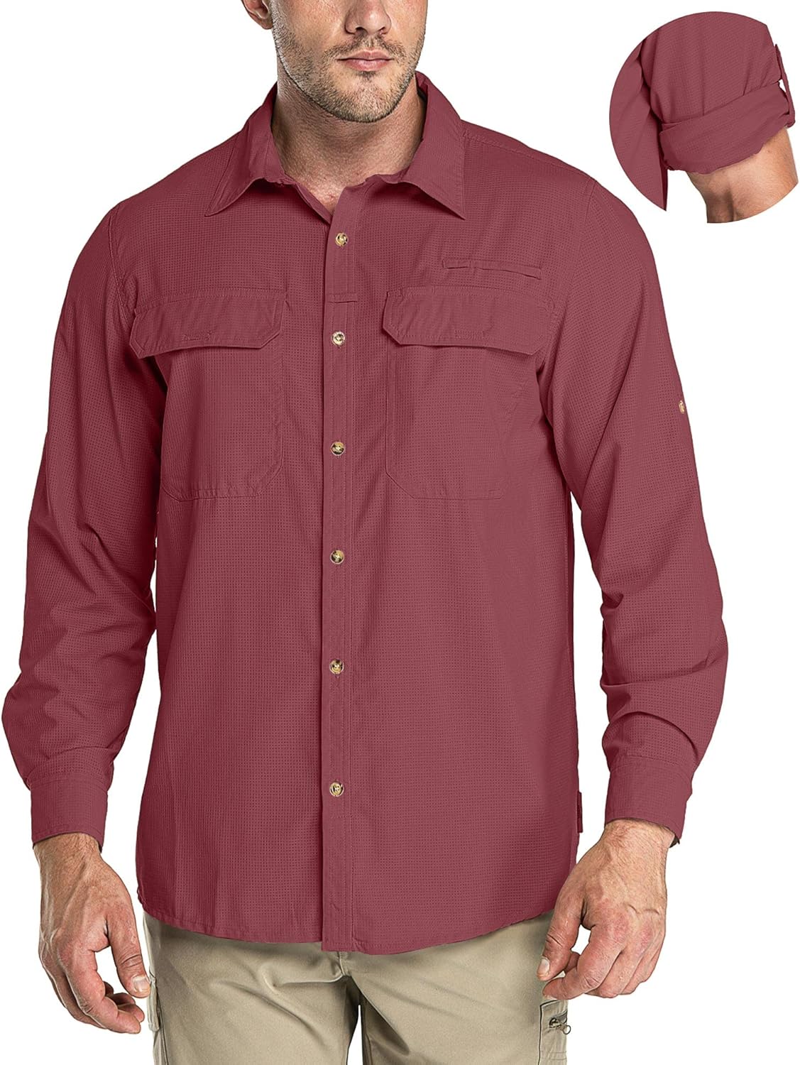 33,000ft Men's Long Sleeve Sun Protection Shirt for Outdoor Fun