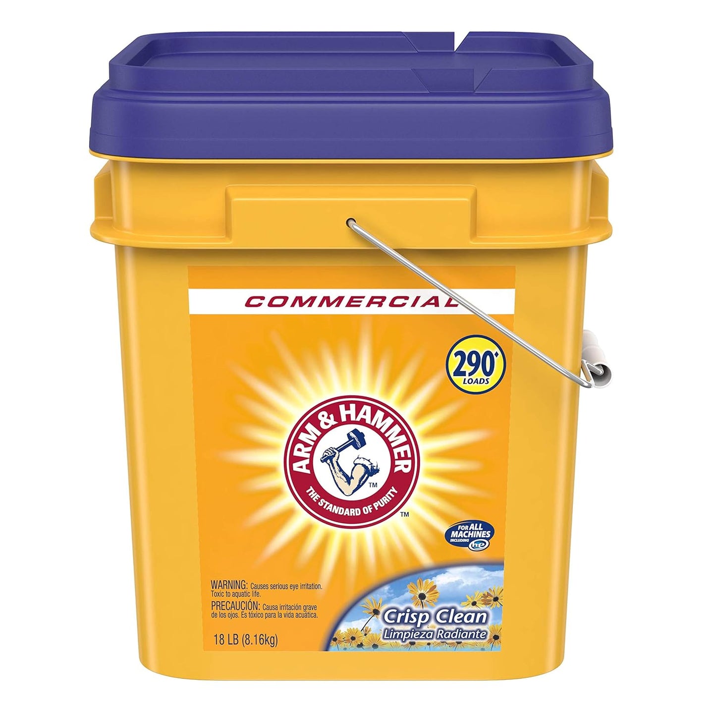 Arm & Hammer Crisp Clean Laundry Detergent - Powerful 18lb Pail