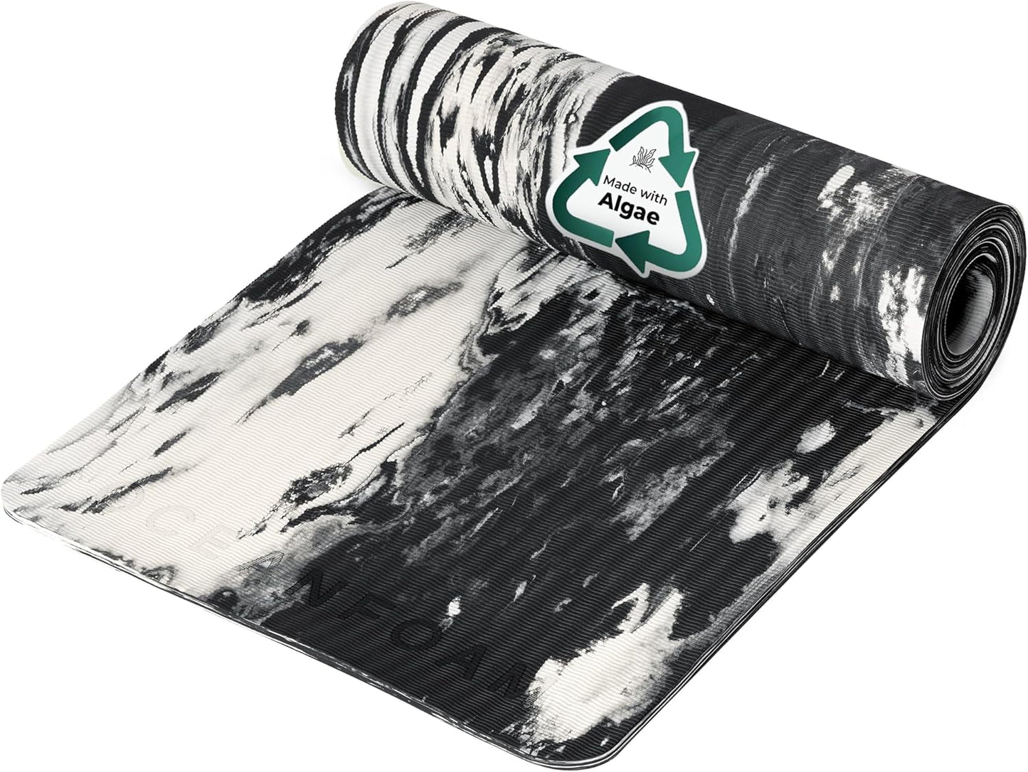 Oceanfoam 1/2 Inch Thick Exercise Mat - Eco-Friendly Algae Foam, Non-Slip, Portable