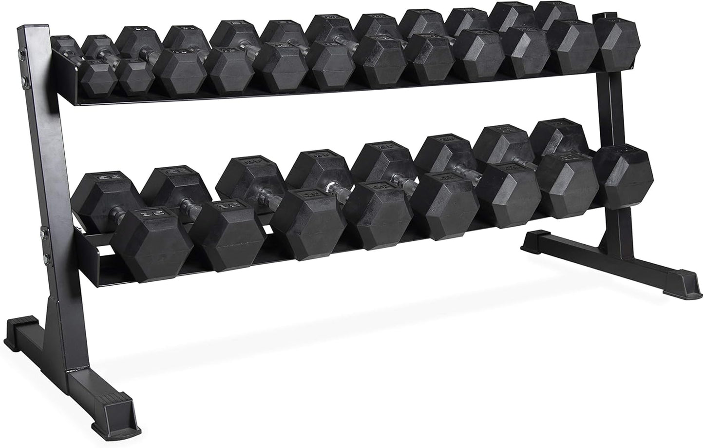 CAP Barbell Dumbbell Set with Rack for Home Gym Workouts
