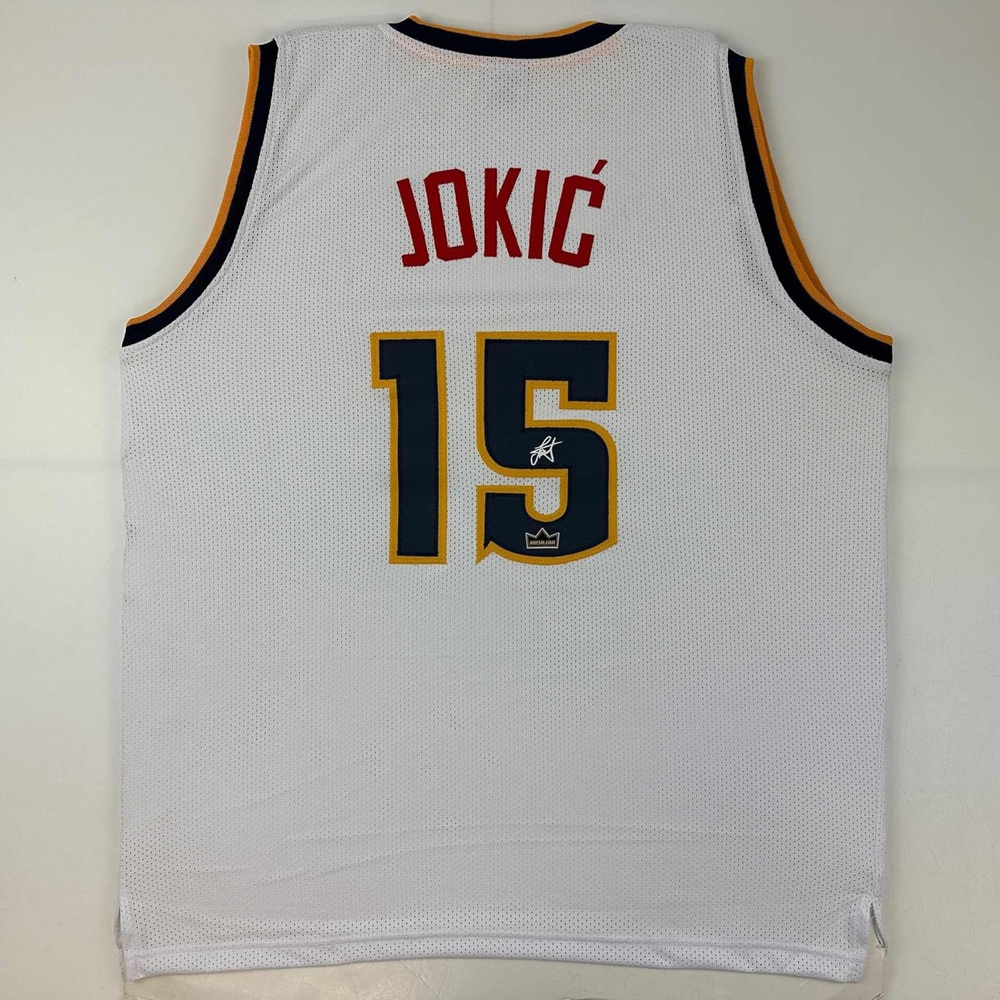 Facsimile Autographed Nikola Jokic Denver White Jersey XL