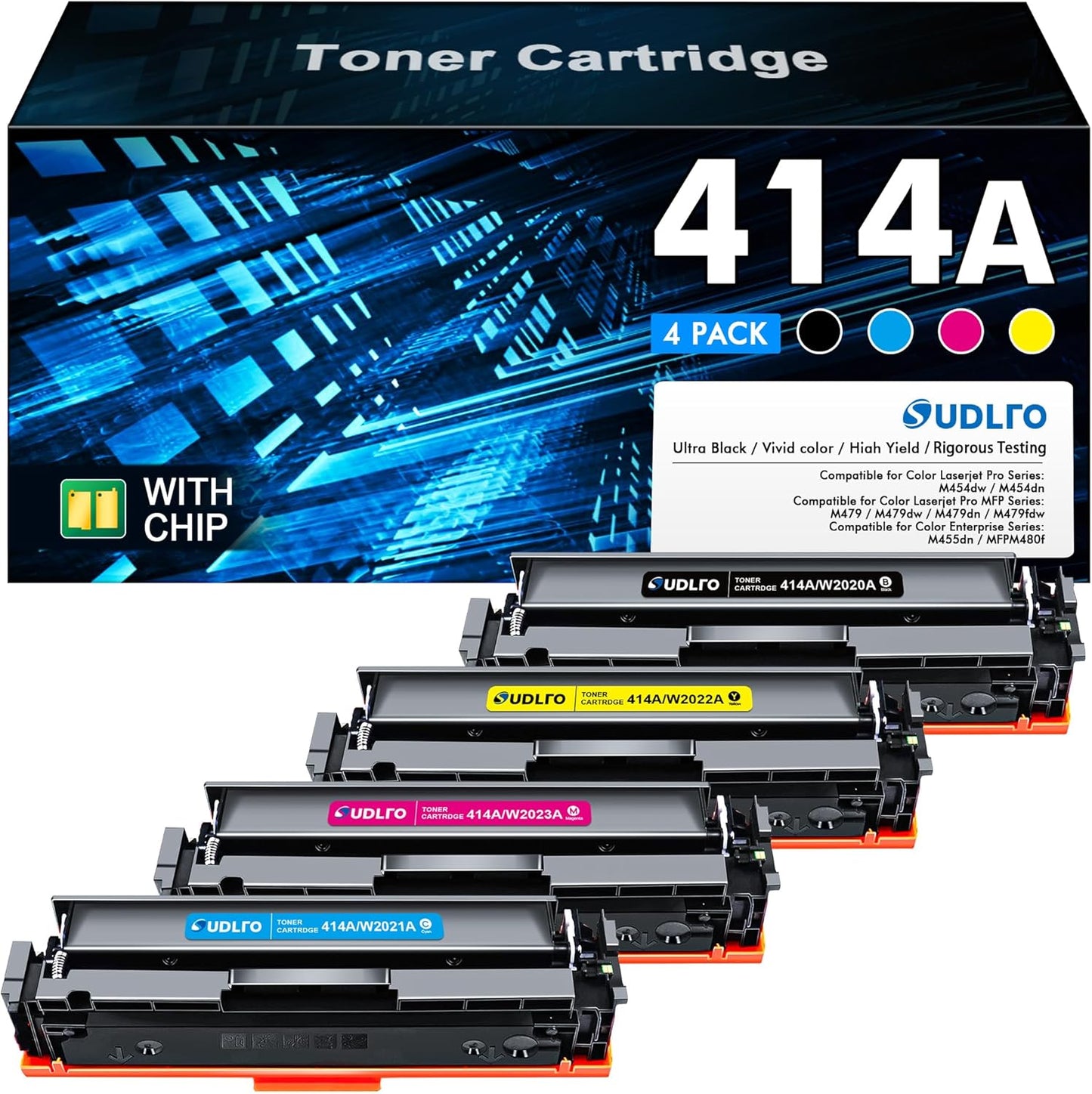 HP 414A Toner 4-Pack - Superior Print Performance