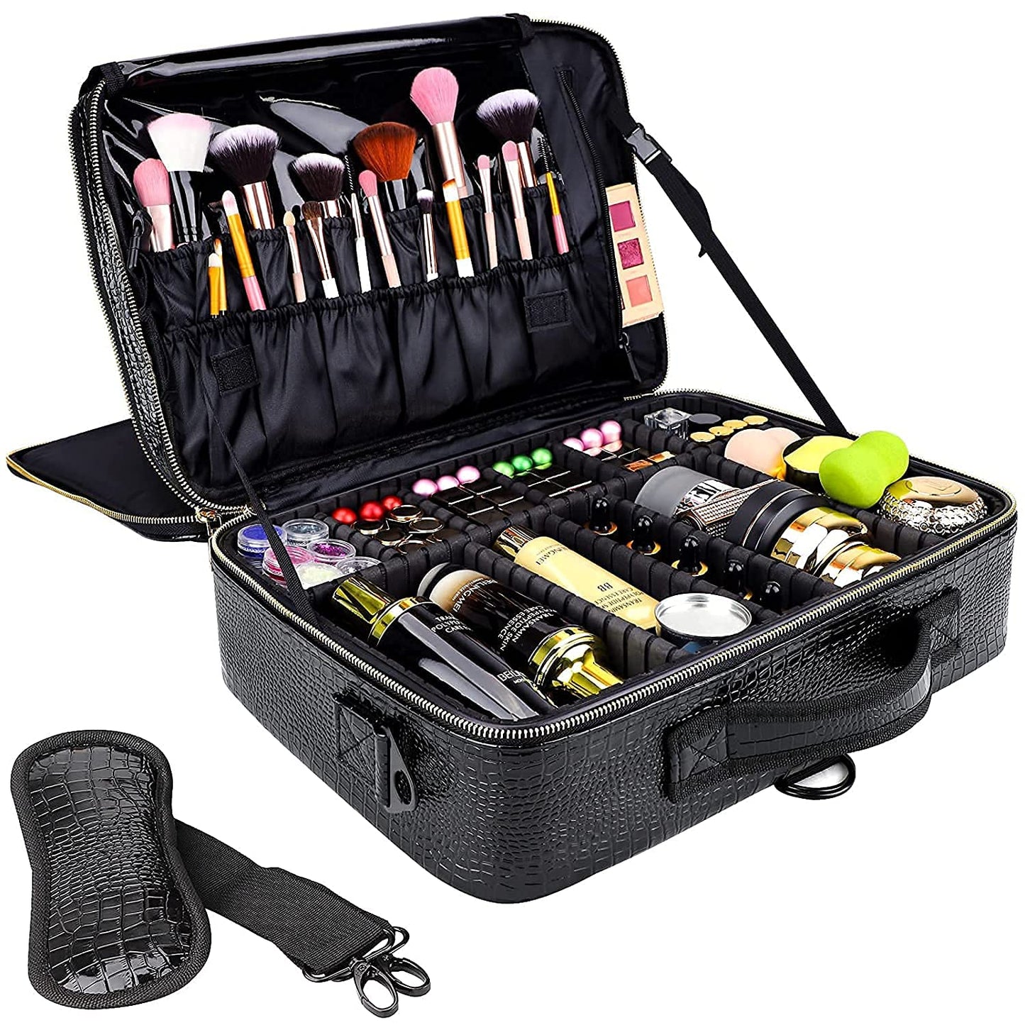 Large Capacity Travel Makeup Case Organizer for Women