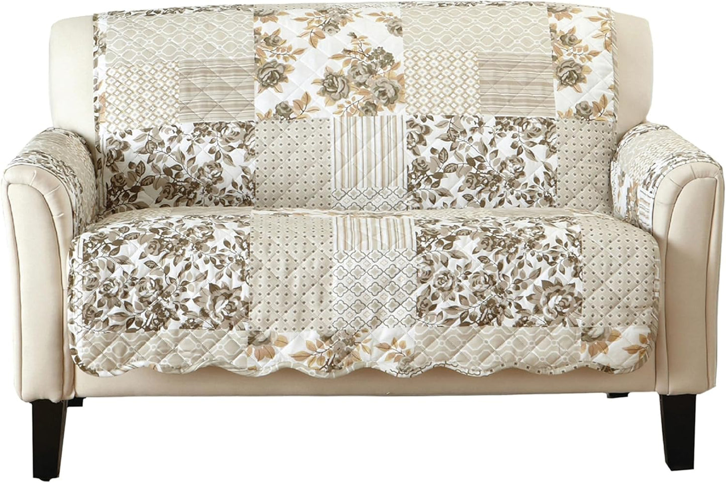 Great Bay Home Reversible Patchwork Loveseat Cover for Pets