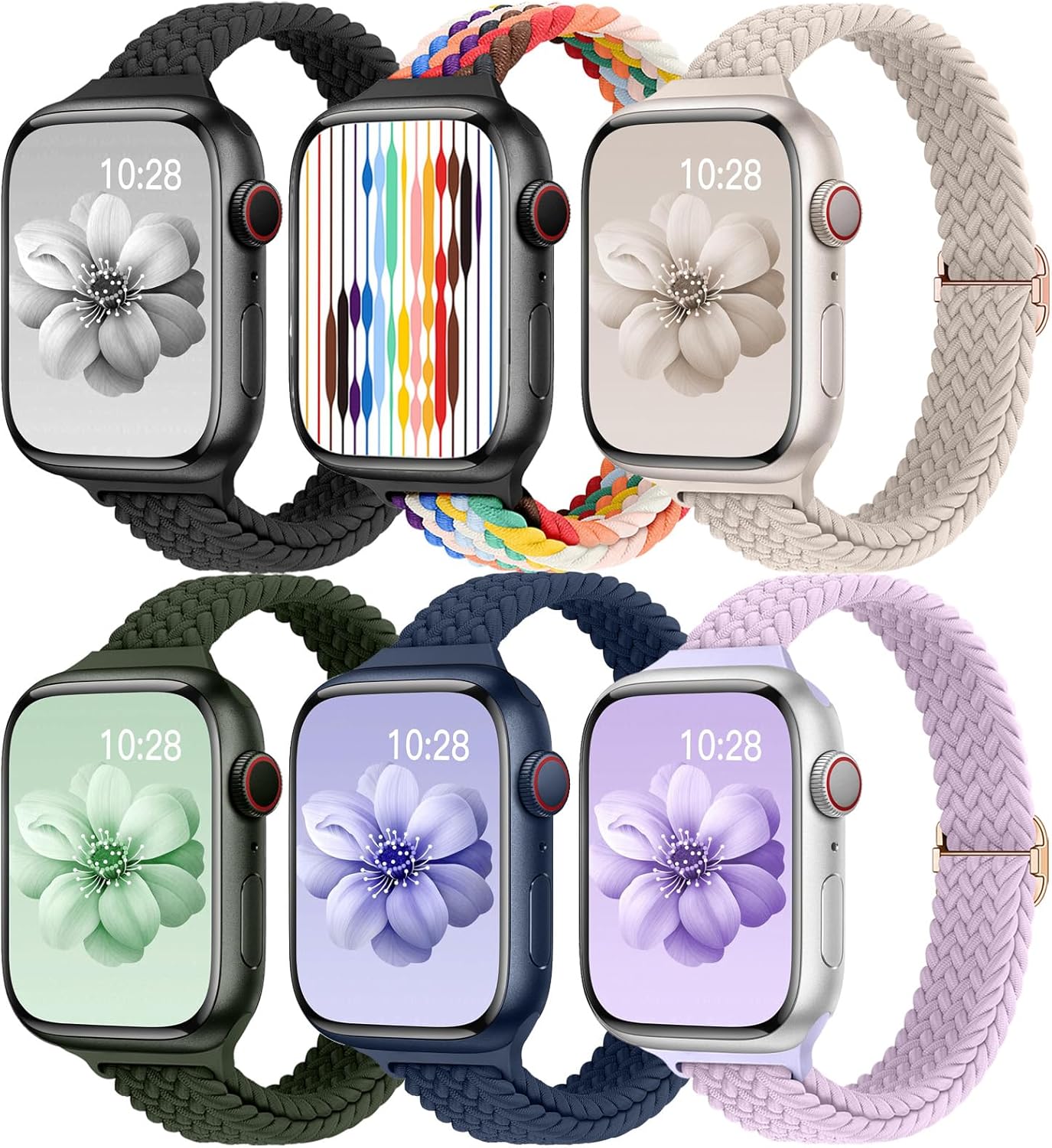 Ultra Stretchy Slim Braided Bands for Apple Watch