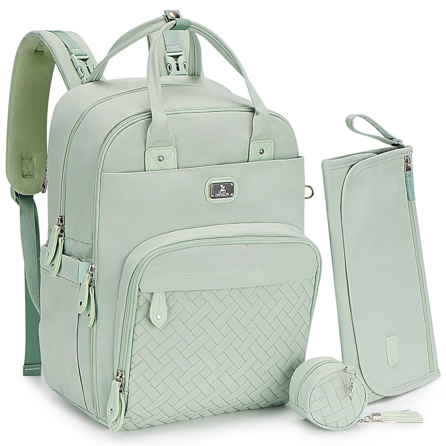 Dikaslon Diaper Bag Backpack with Changing Pad and Straps