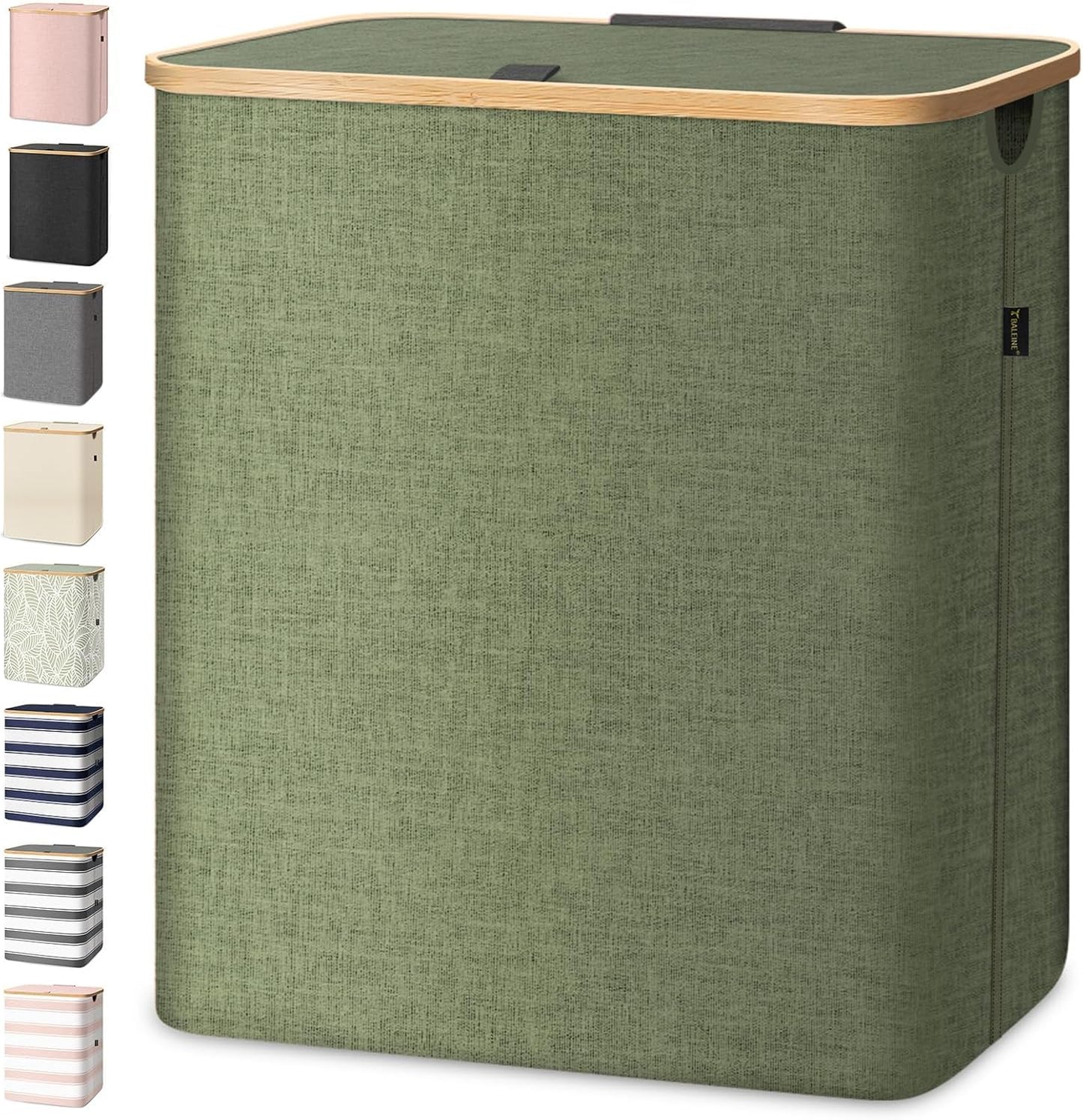 BALEINE Laundry Hamper with Lid - Tall Eco-Friendly Basket