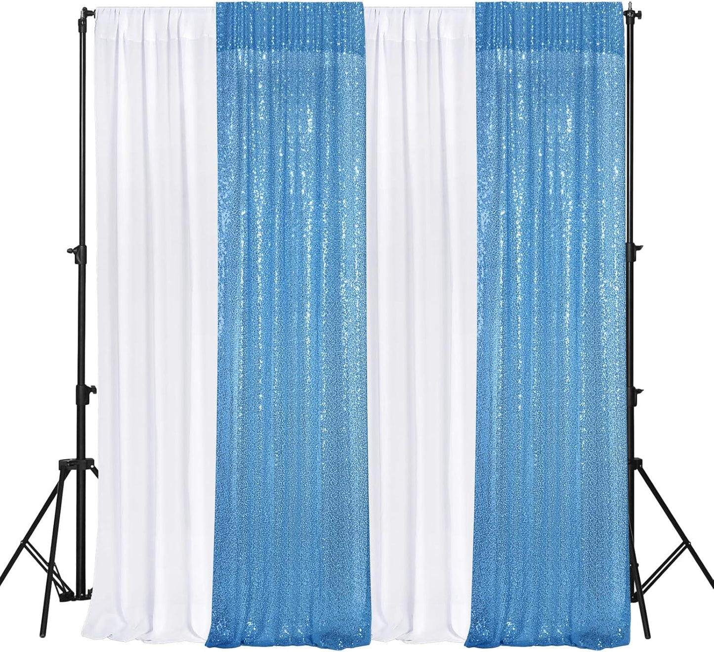 4 Panels Backdrop Curtains for Elegant Party Decorations