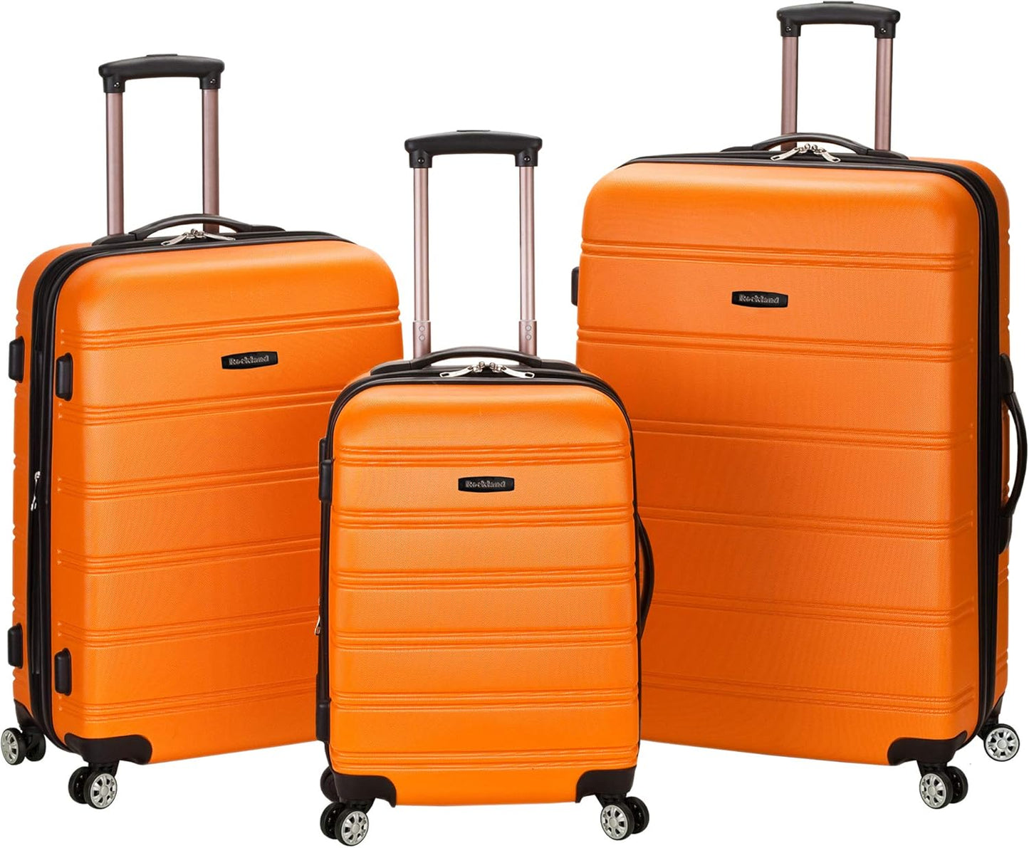 Rockland Melbourne Hardside Expandable Luggage Set with Wheels