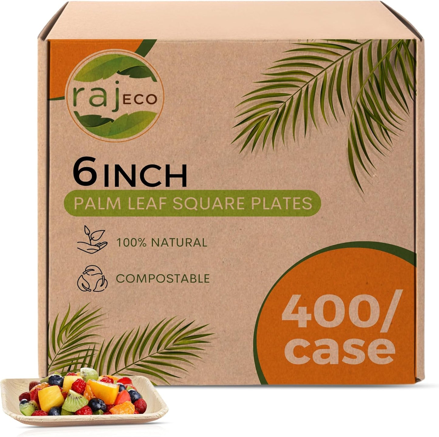 Raj Unique Collection Palm Leaf Plates - Eco-Friendly Dinnerware