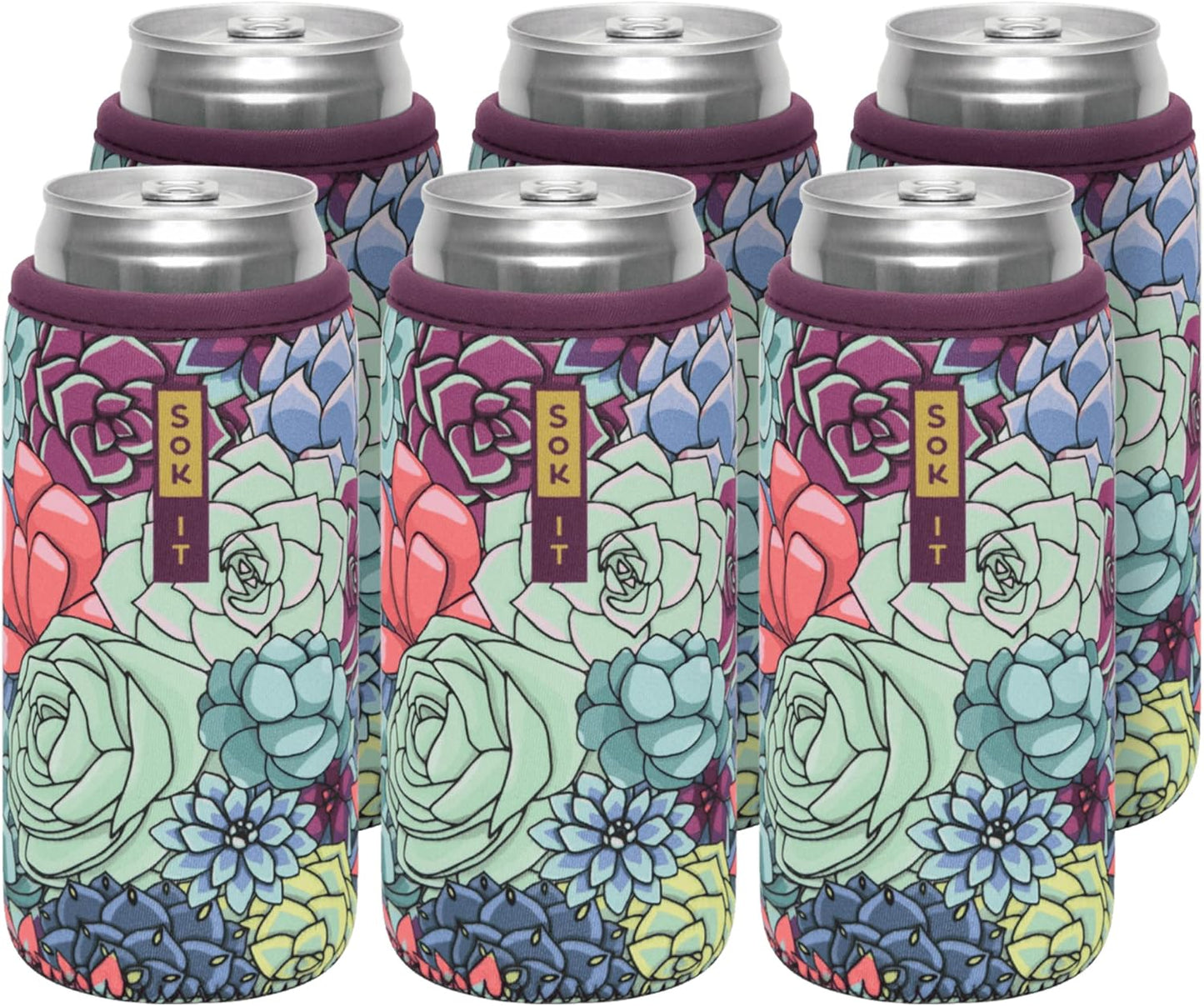 Sok It CanSok 6 Pack Sleeve for Beer & Soda Insulated Neoprene