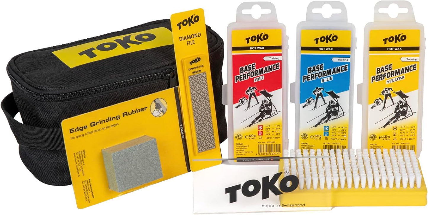 TOKO Ski & Snowboard Tune Kit - 3 Wax Packs & Tools