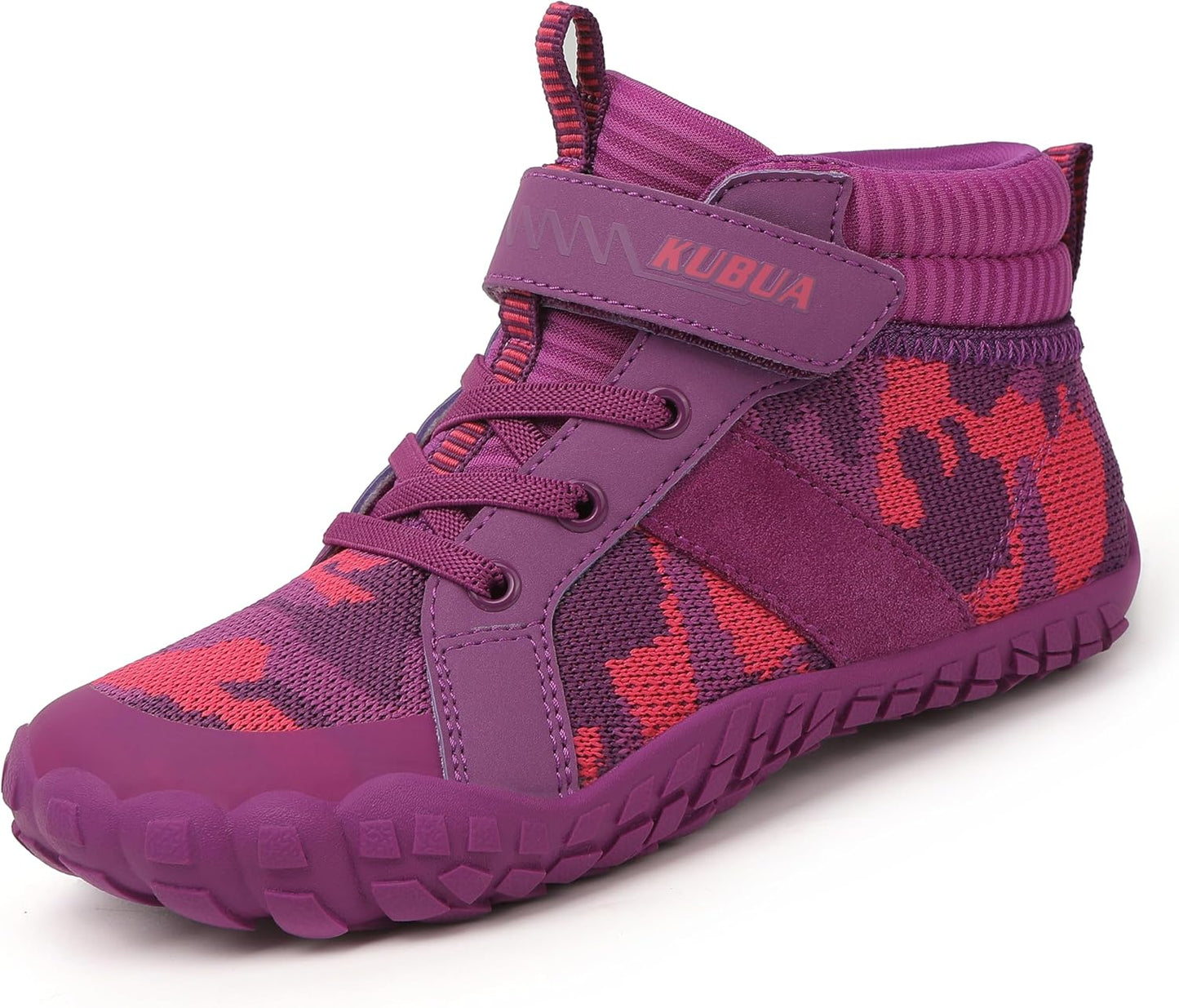 KUBUA Kids High Top Barefoot Shoes for Active Play and Comfort