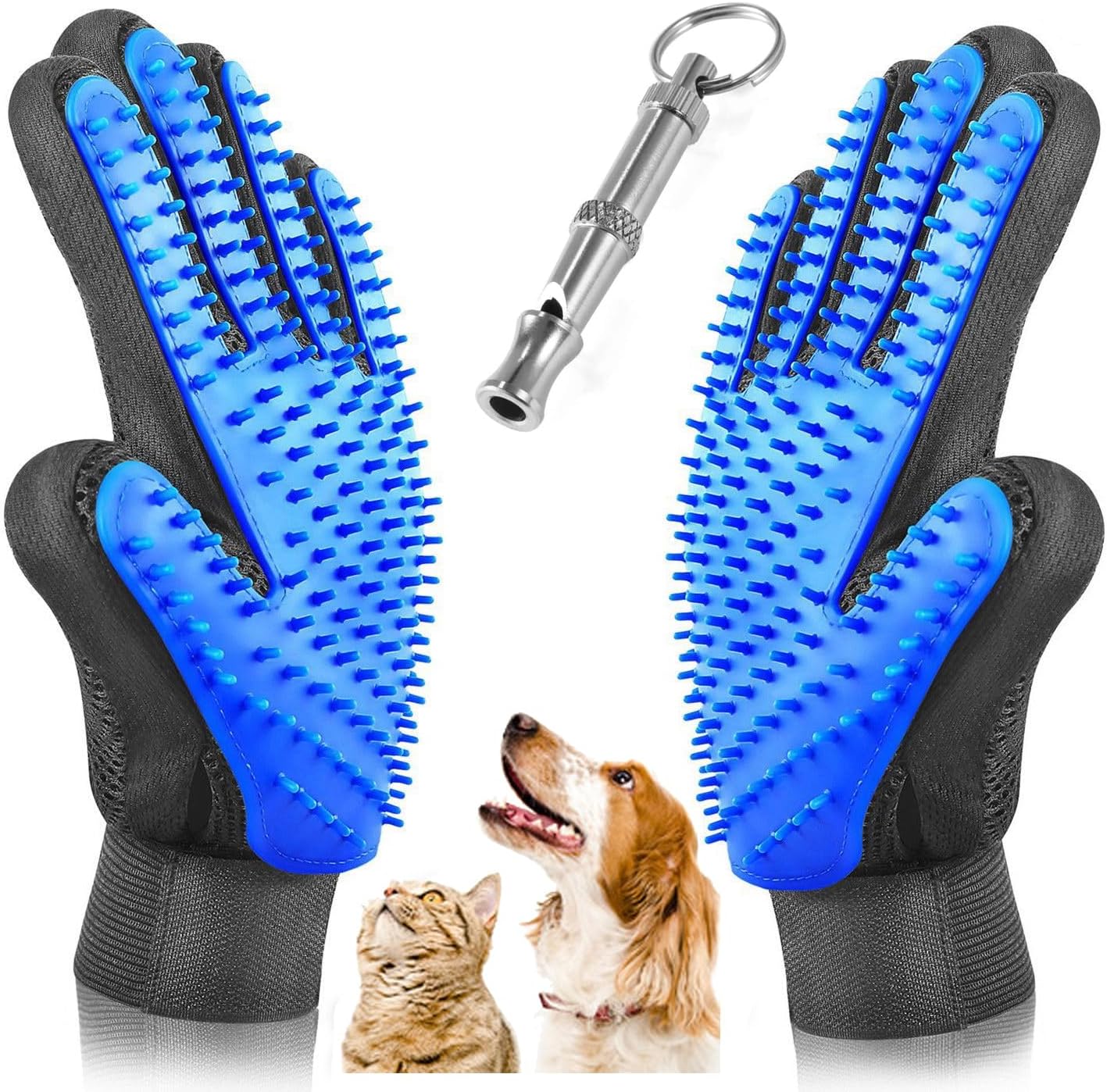 Efficient Pet Hair Remover Glove - Five Finger Design - Dogs & Cats - SOFTNLUX