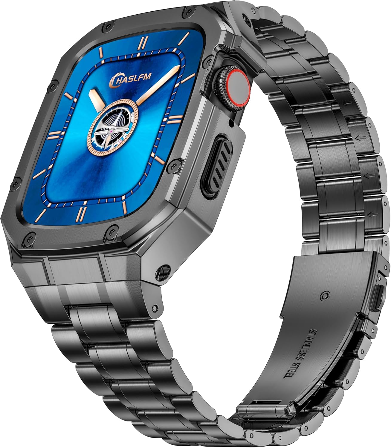 Rugged Stainless Steel Band for Apple Watch (41/40/38mm)