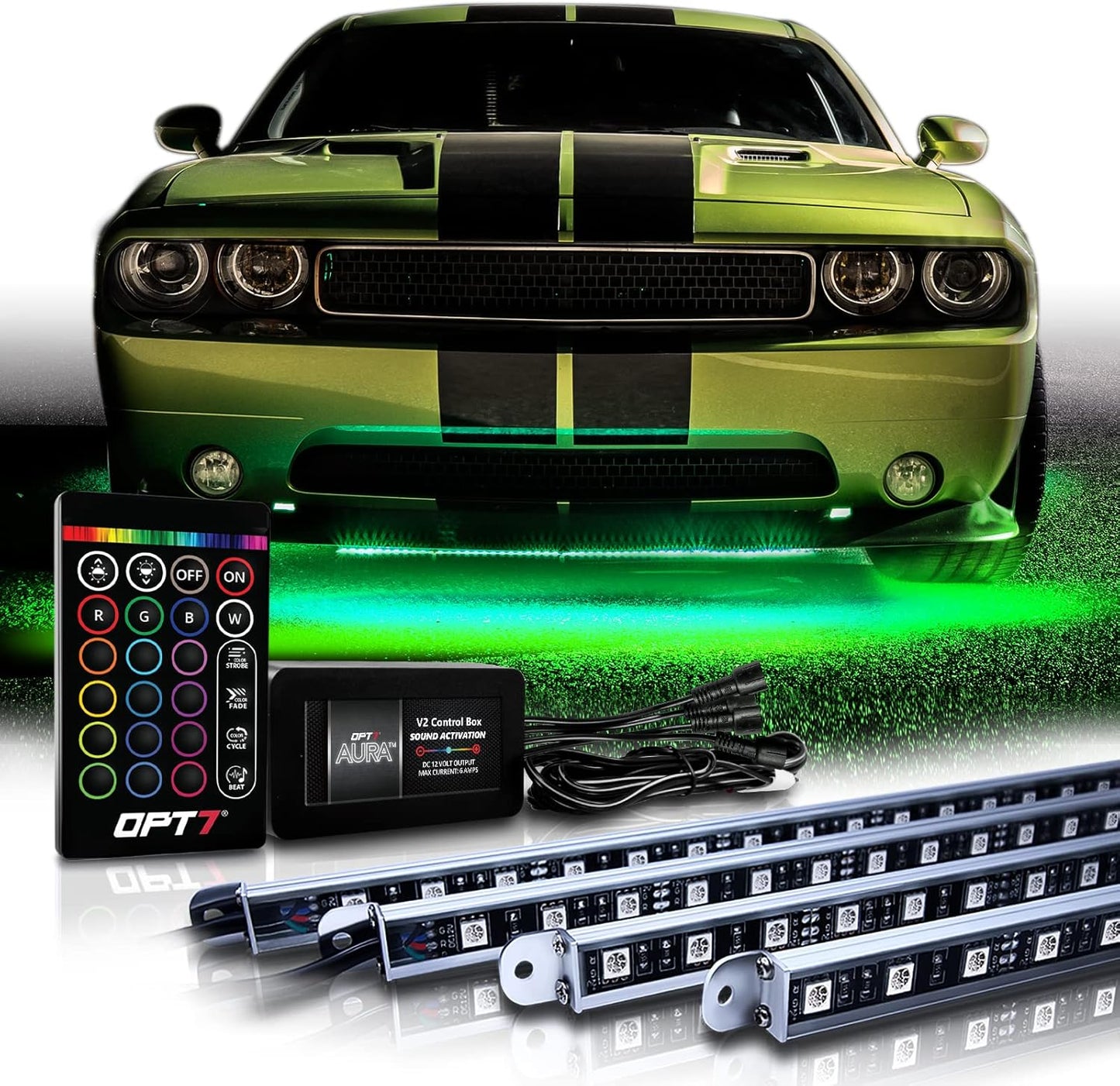 OPT7 Aura Aluminum Car Underglow Lights with Remote Control