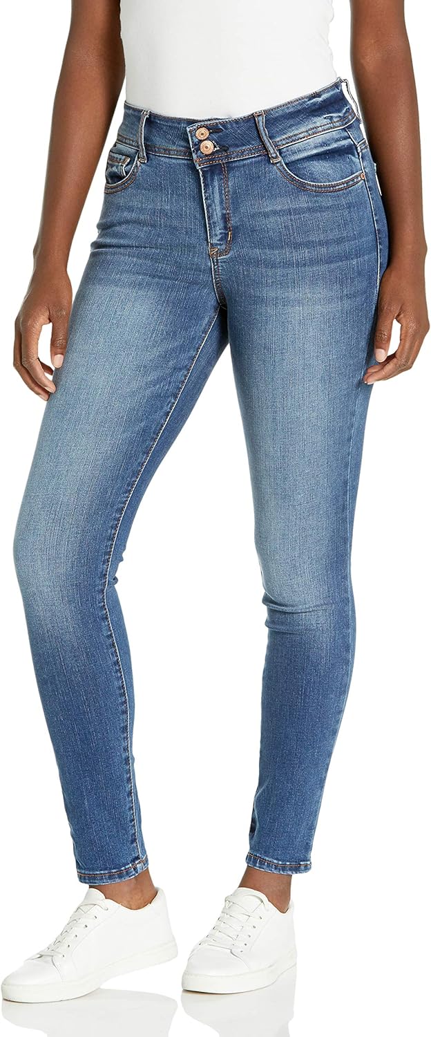 WallFlower Women's Flirty Curvy Skinny High Rise Jeans for All
