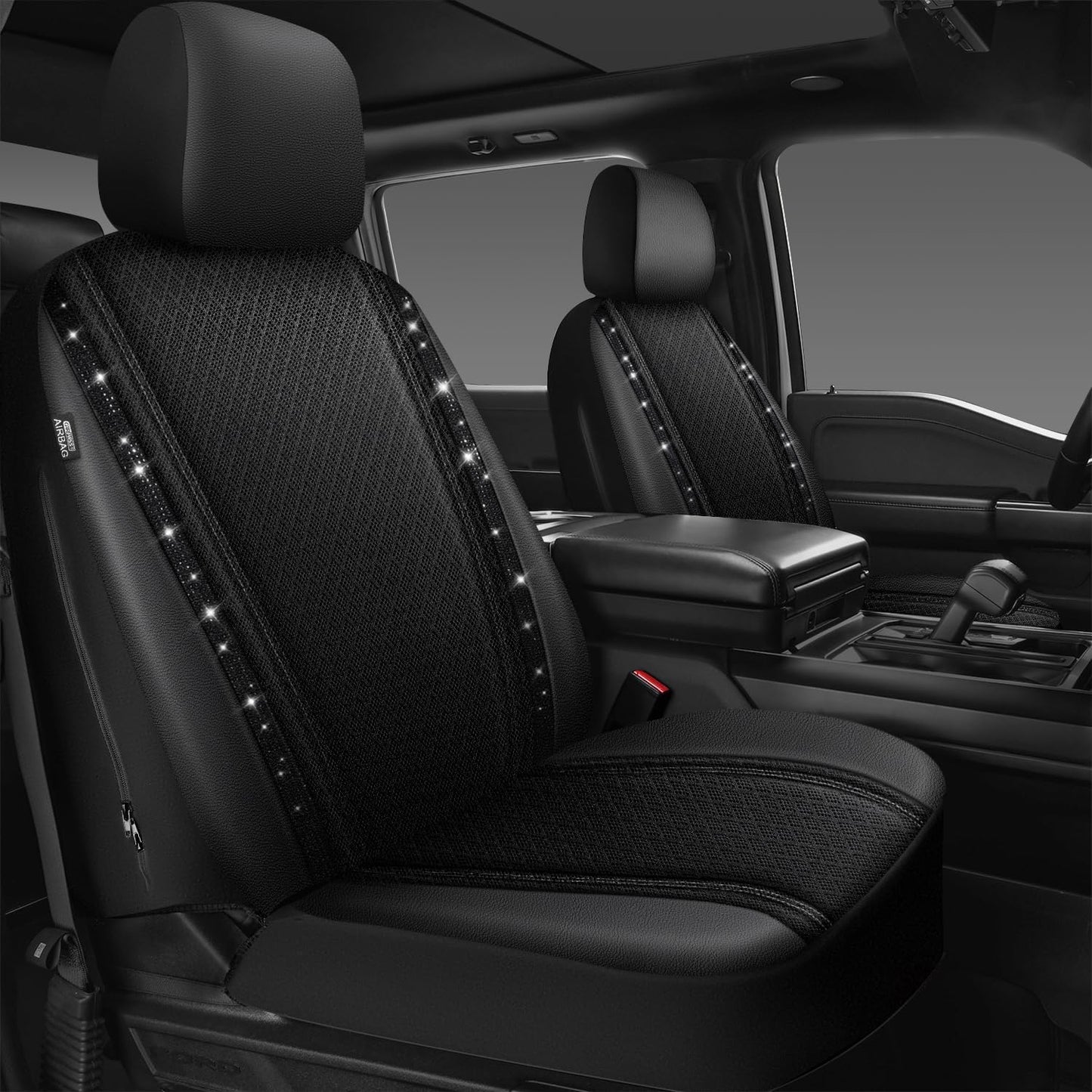 Bling Diamond Car Seat Cover for Women - Stylish & Comfortable
