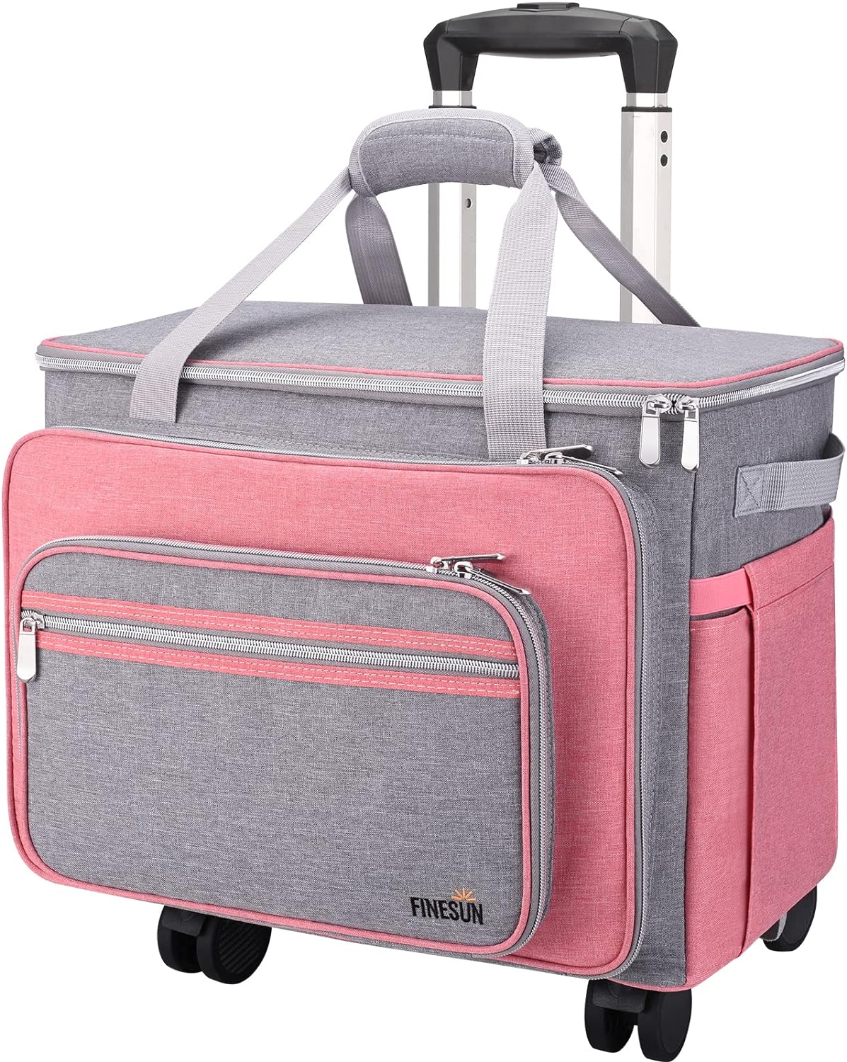 FINESUN Sewing Machine Case with Wheels for Easy Transport