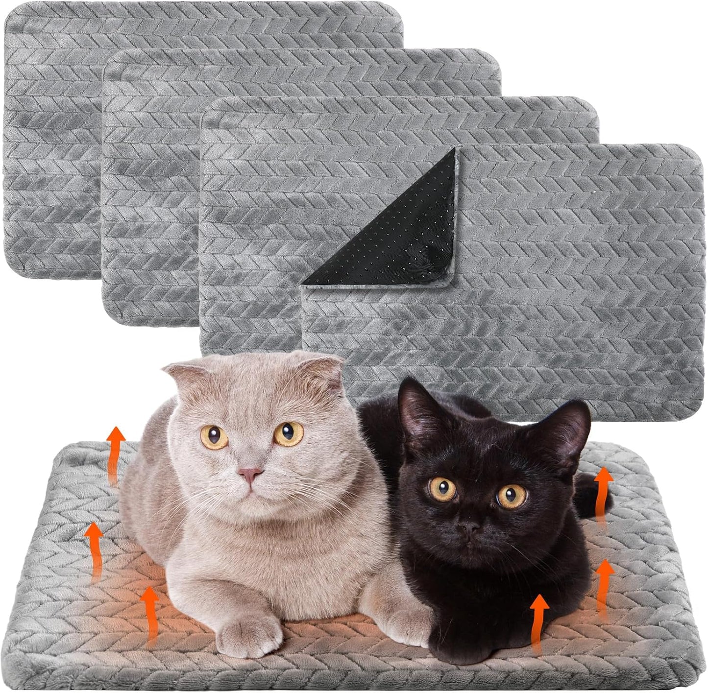 Self Heating Cat Pad 4 Pack for Indoor Outdoor Pets Comfort
