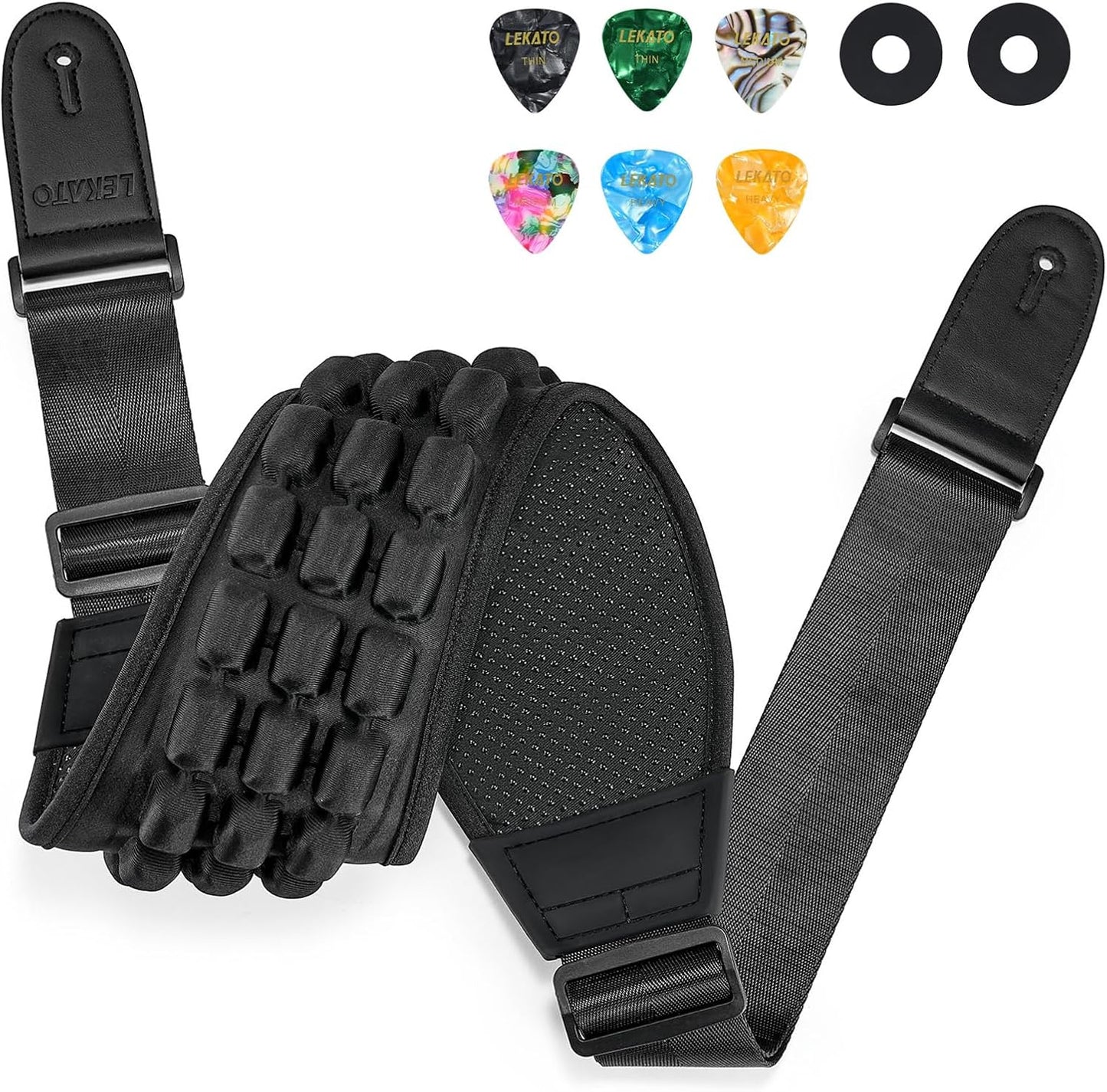 Comfort & Security: LEKATO Bass Guitar Strap Set