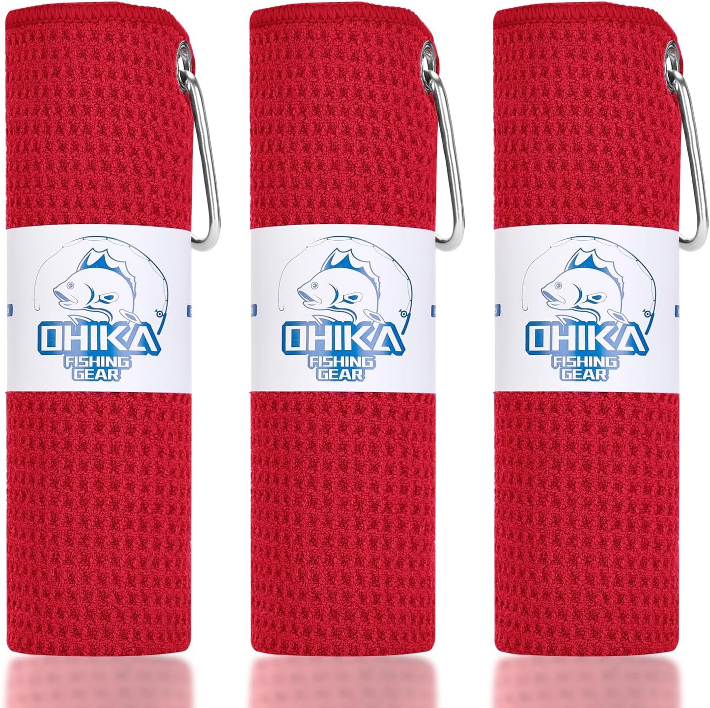 Microfiber Fishing Towels Pack - Quick Dry & Versatile, Set of 3, OHIKA