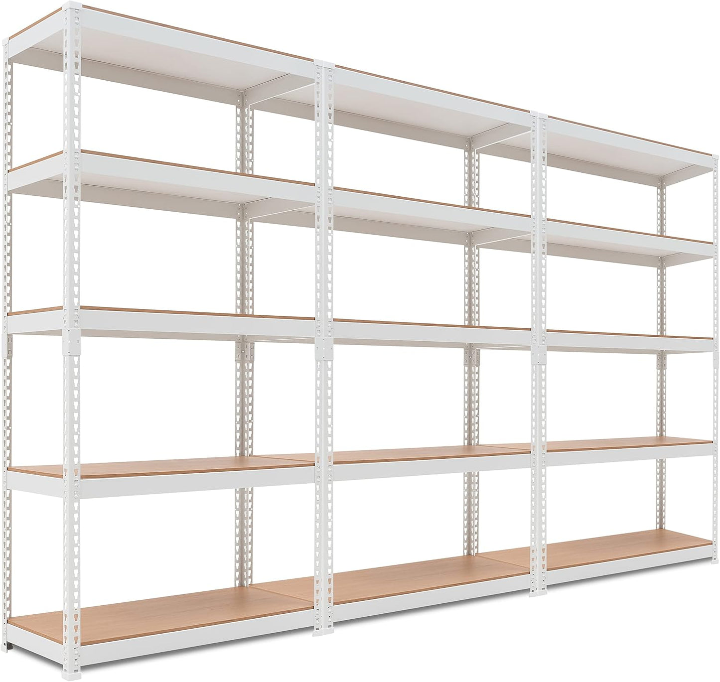 HOMEDANT 5 Tier White Storage Shelves for Heavy Duty Use