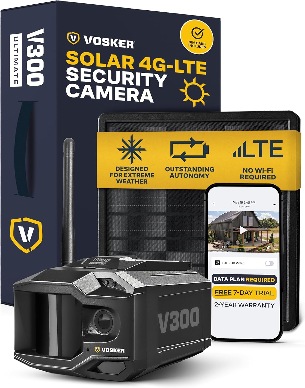 Vosker V300: No WiFi Needed Security Camera