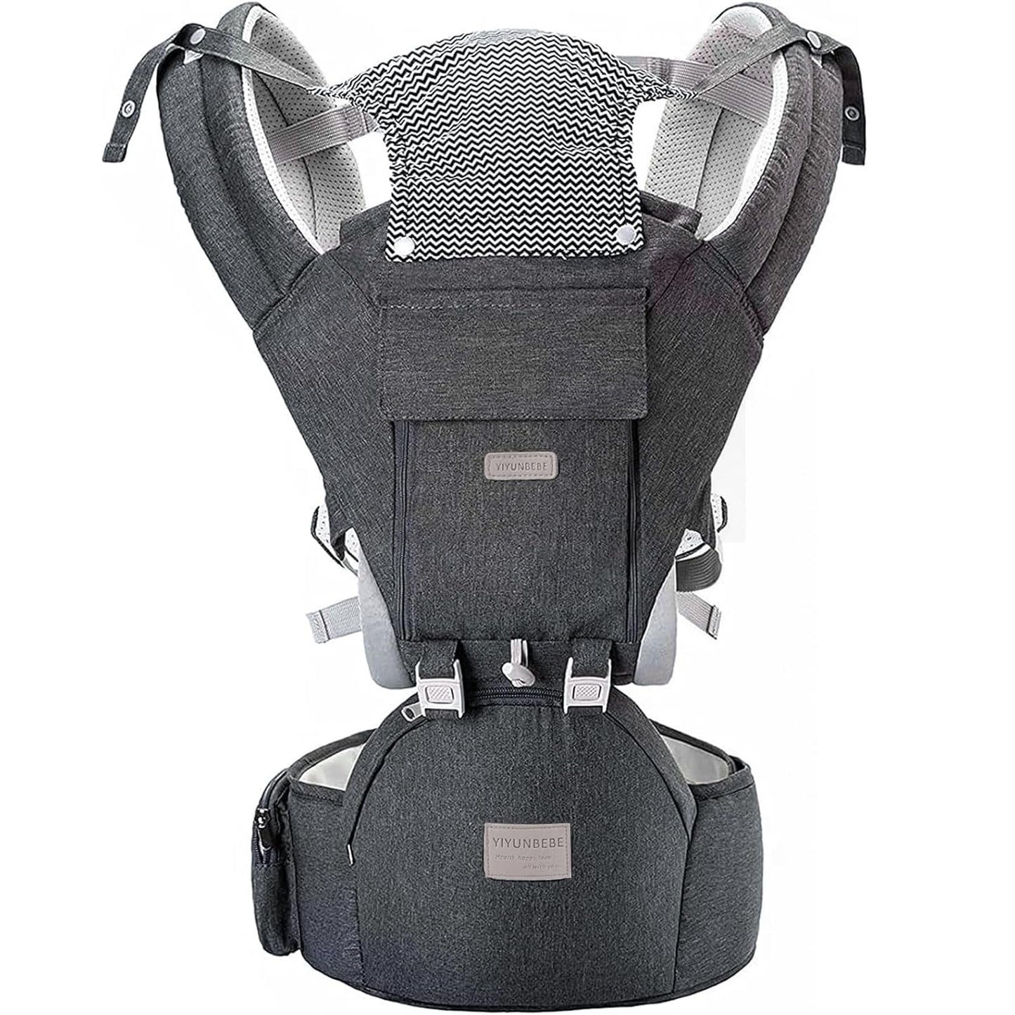 6-in-1 Baby Carrier with Hip Seat & Lumbar Support - On-The-Go Comfort!