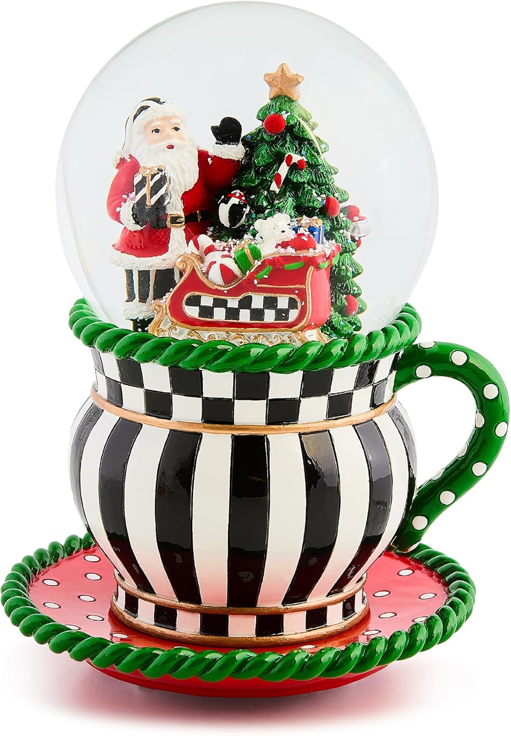 MACKENZIE CHILDS Snow Globe Musical Christmas Decor for Home