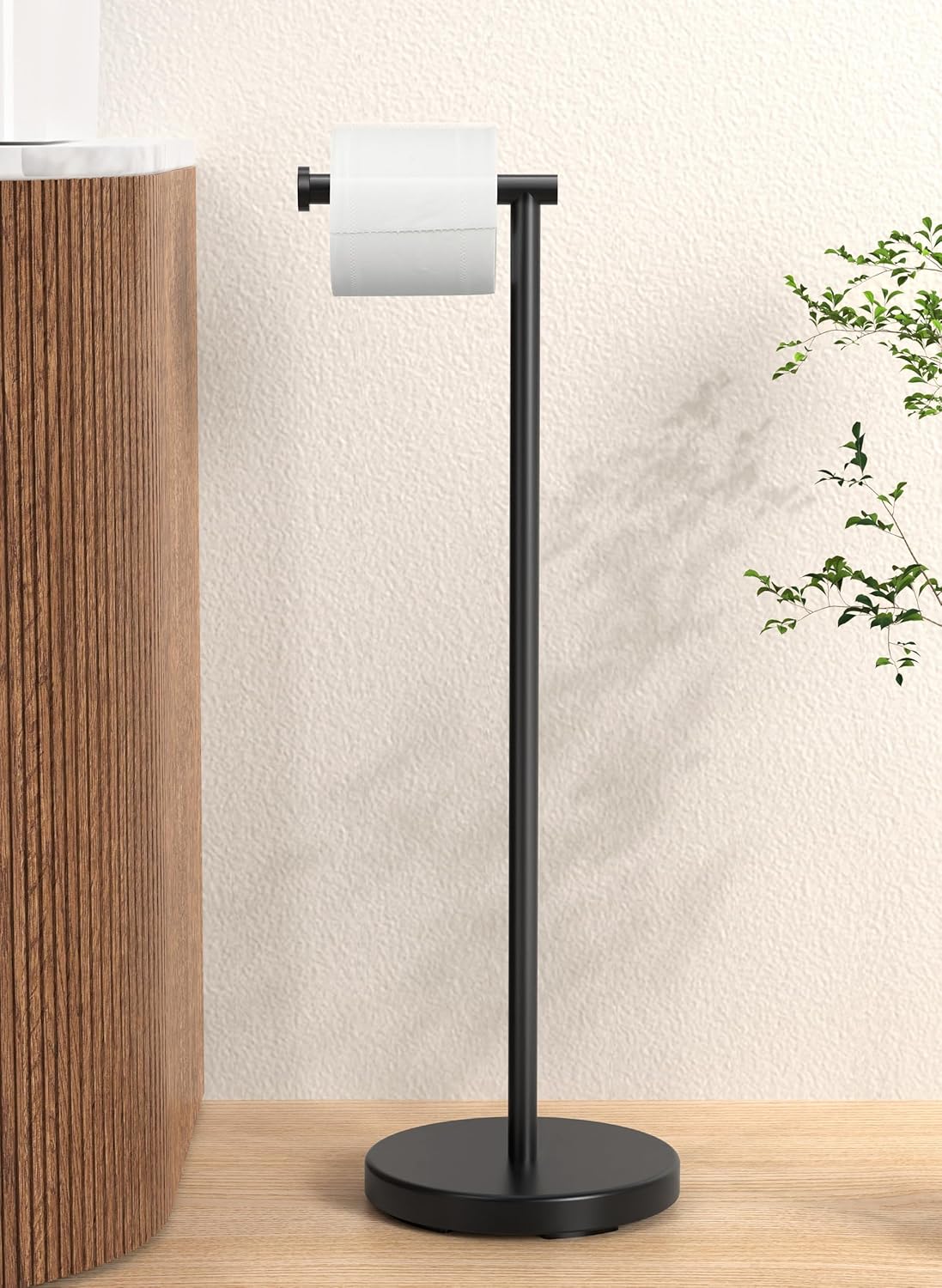 KES Toilet Paper Holder Stand with Weighted Base for Comfort
