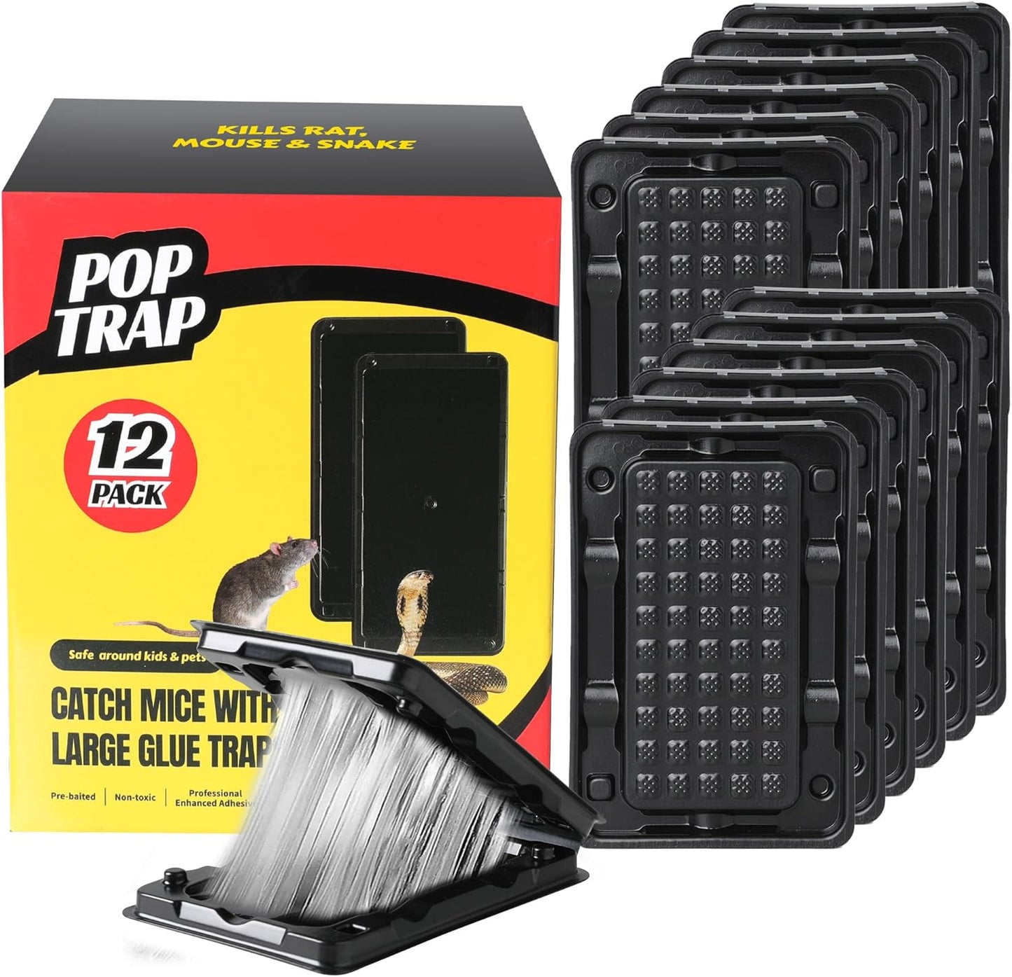POPTRAP Heavy Duty Super Sticky Rat & Insect Traps