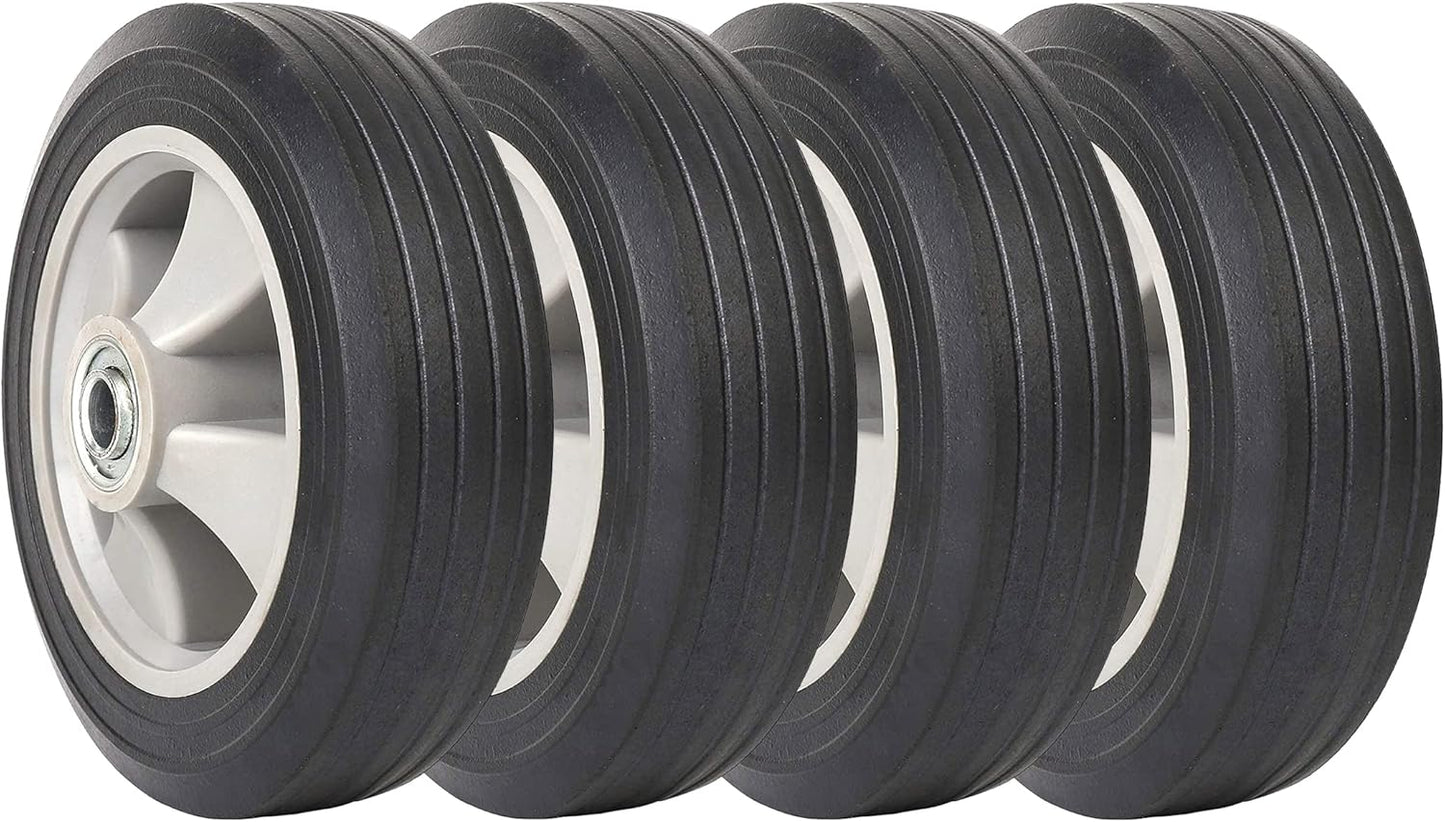 Run-Flat Solid Rubber Replacement Tire for Hand Trucks and More