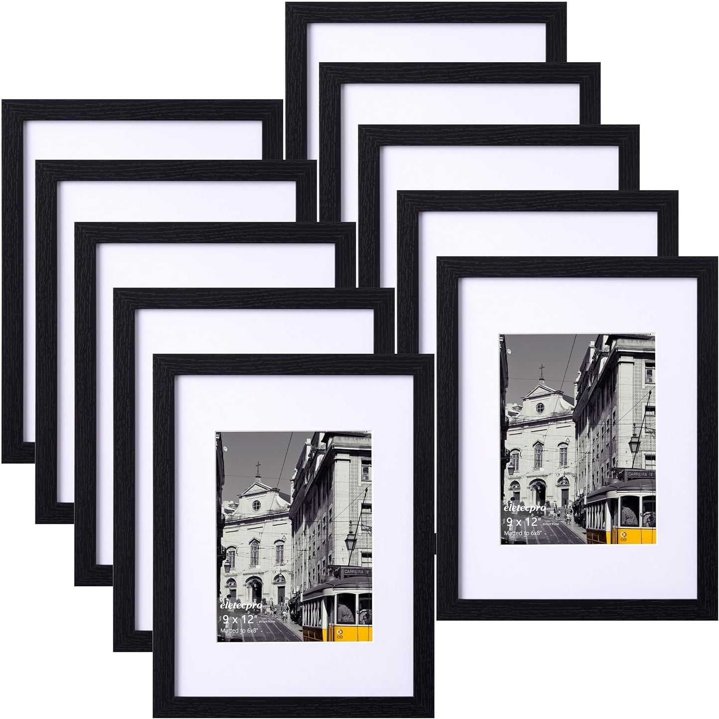 eletecpro 9x12 Picture Frames Set of 10 for Home Decor