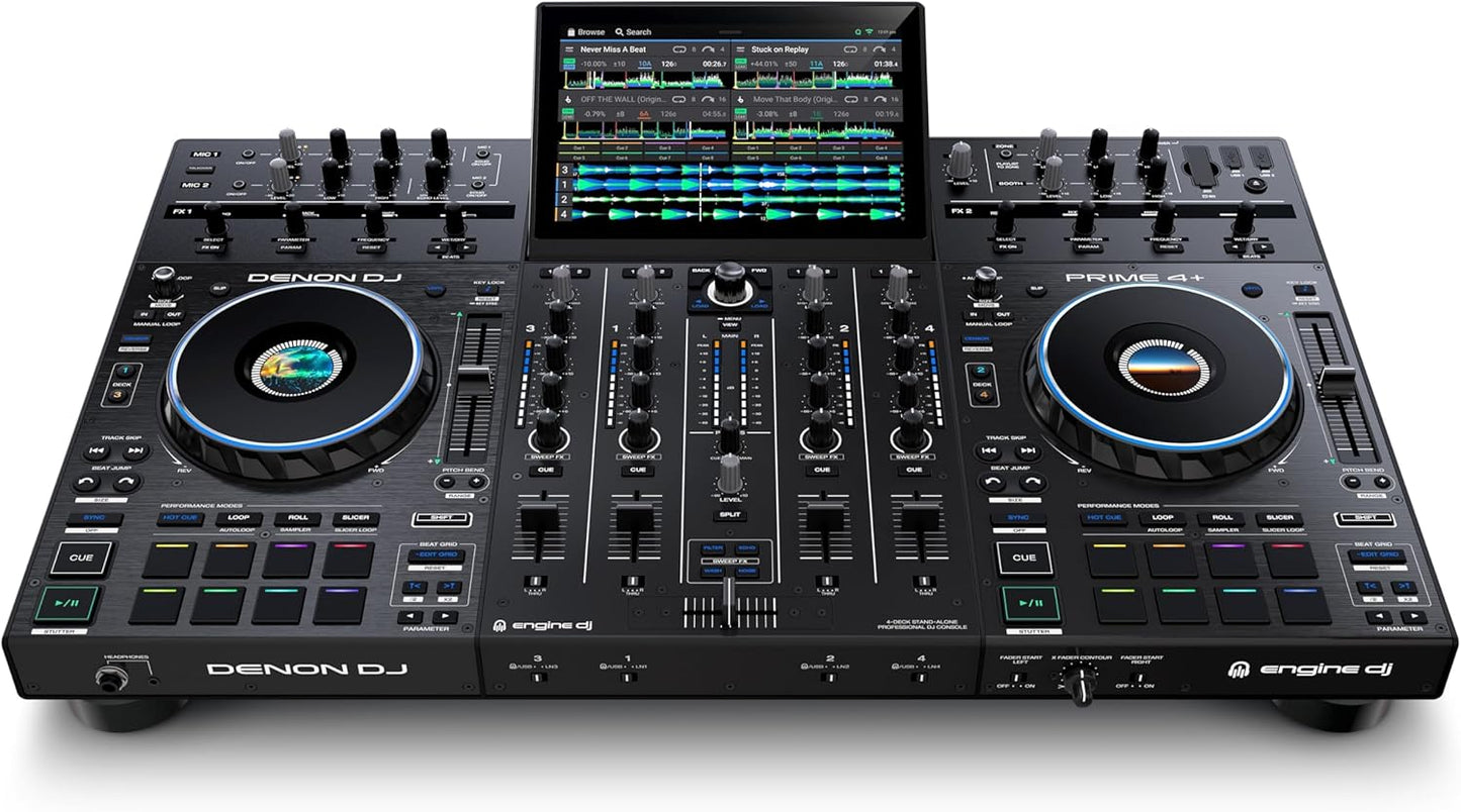 Denon DJ PRIME 4+ Standalone DJ Controller with Wi-Fi Streaming