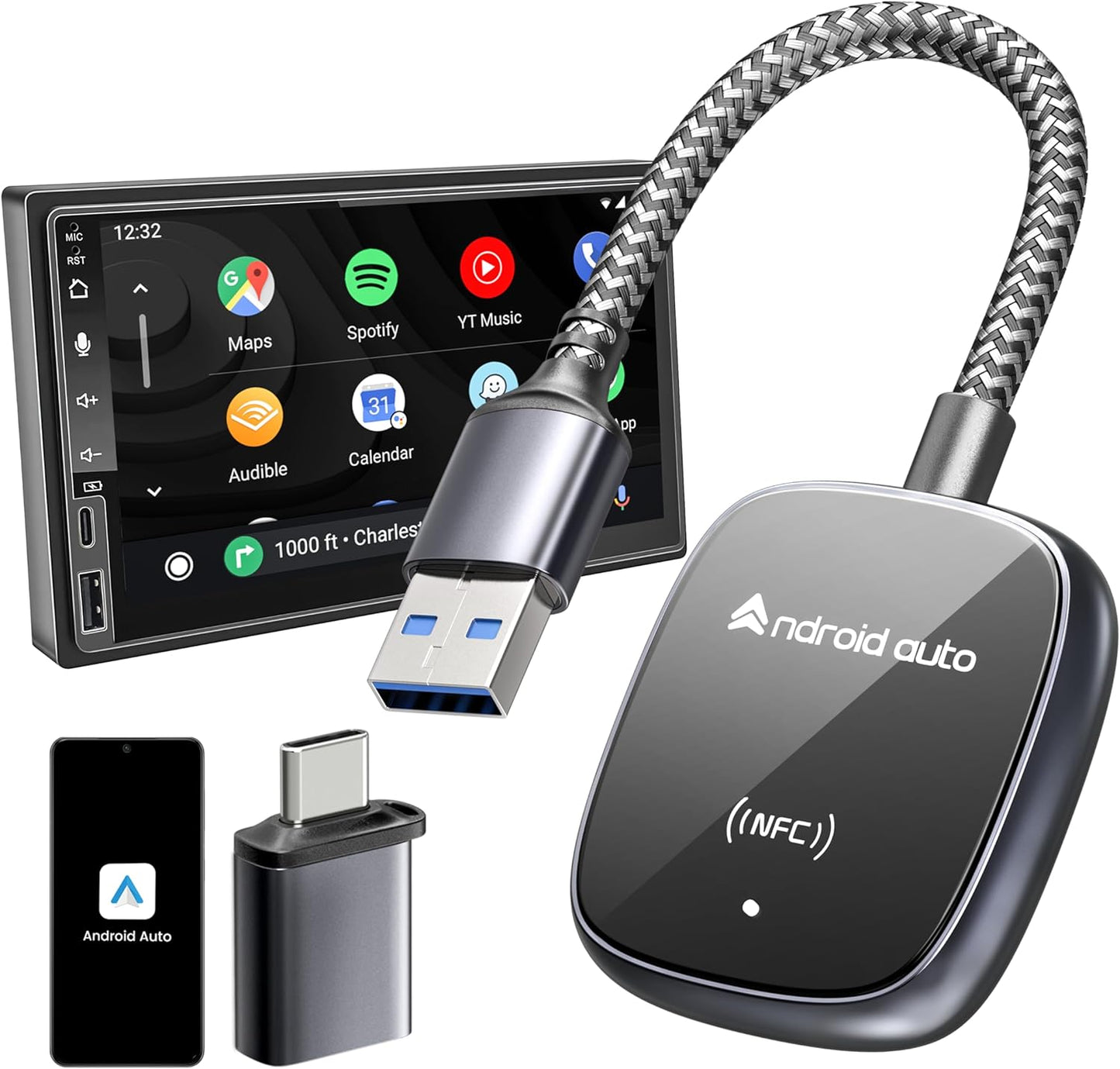 2025 Upgraded NFC Wireless Car Adapter