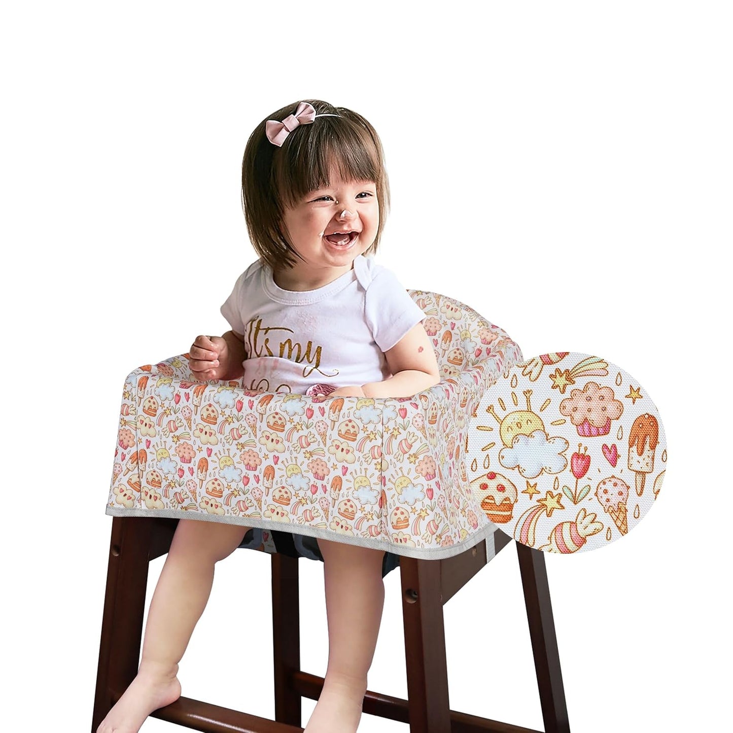 Sturdy Dual-Belt High Chair Cover - Upgrade Version by Solfres