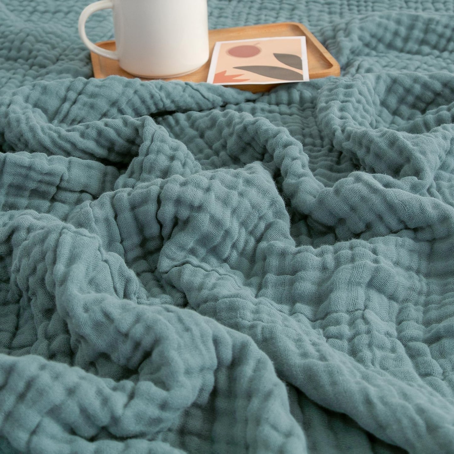 EMME Muslin Twin Blankets for Couch Soft Lightweight Comfort
