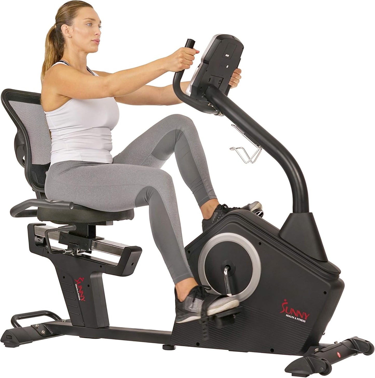 Programmable Recumbent Exercise Bike with 16 Levels of Resistance