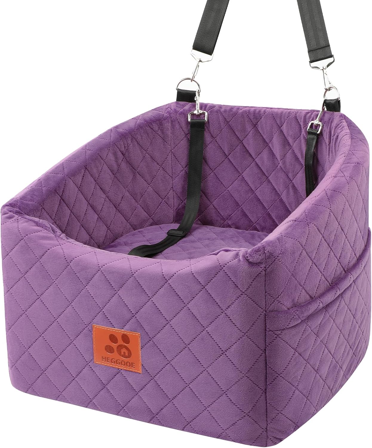 Elevated Dog Car Seat for Small Medium Dogs with Safety Features