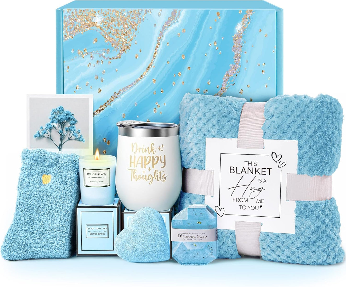 Luxury Ocean Spa Gift Basket for Women - Unique Self Care Gifts
