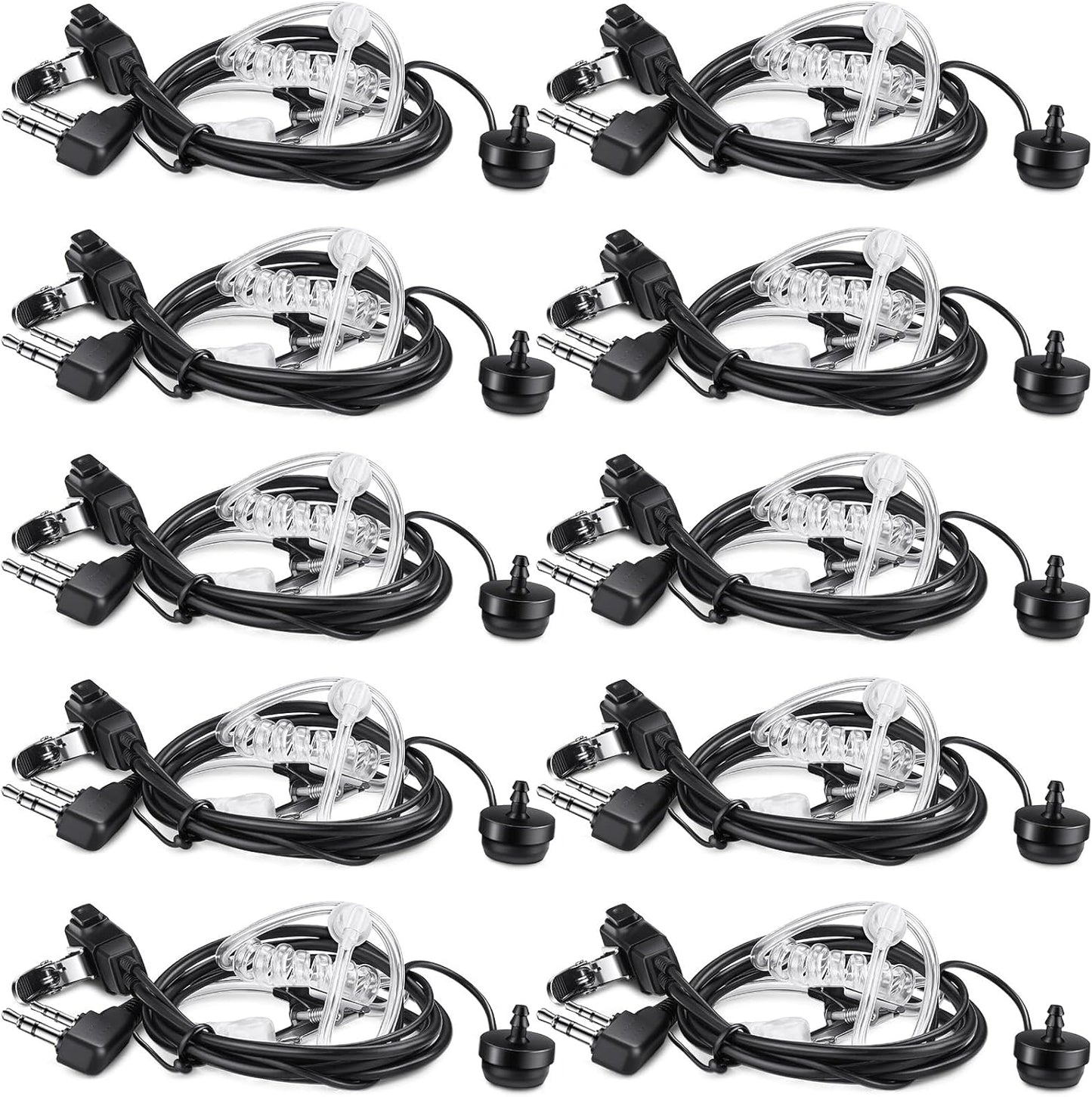 20 Pack Walkie Talkies Earpiece with Mic for Two Way Radio