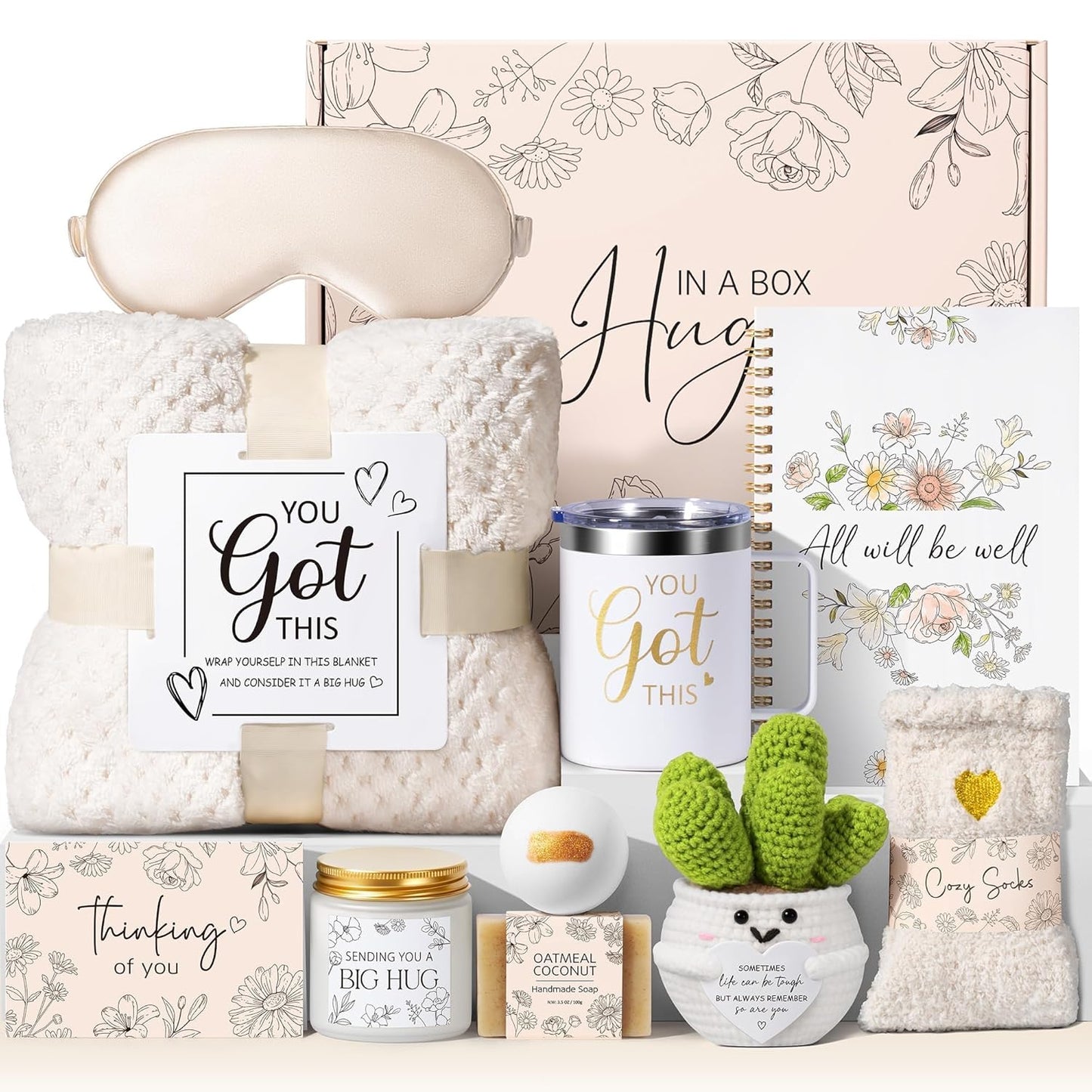 Get Well Soon Gifts Baskets for Women Self Care Spa Package