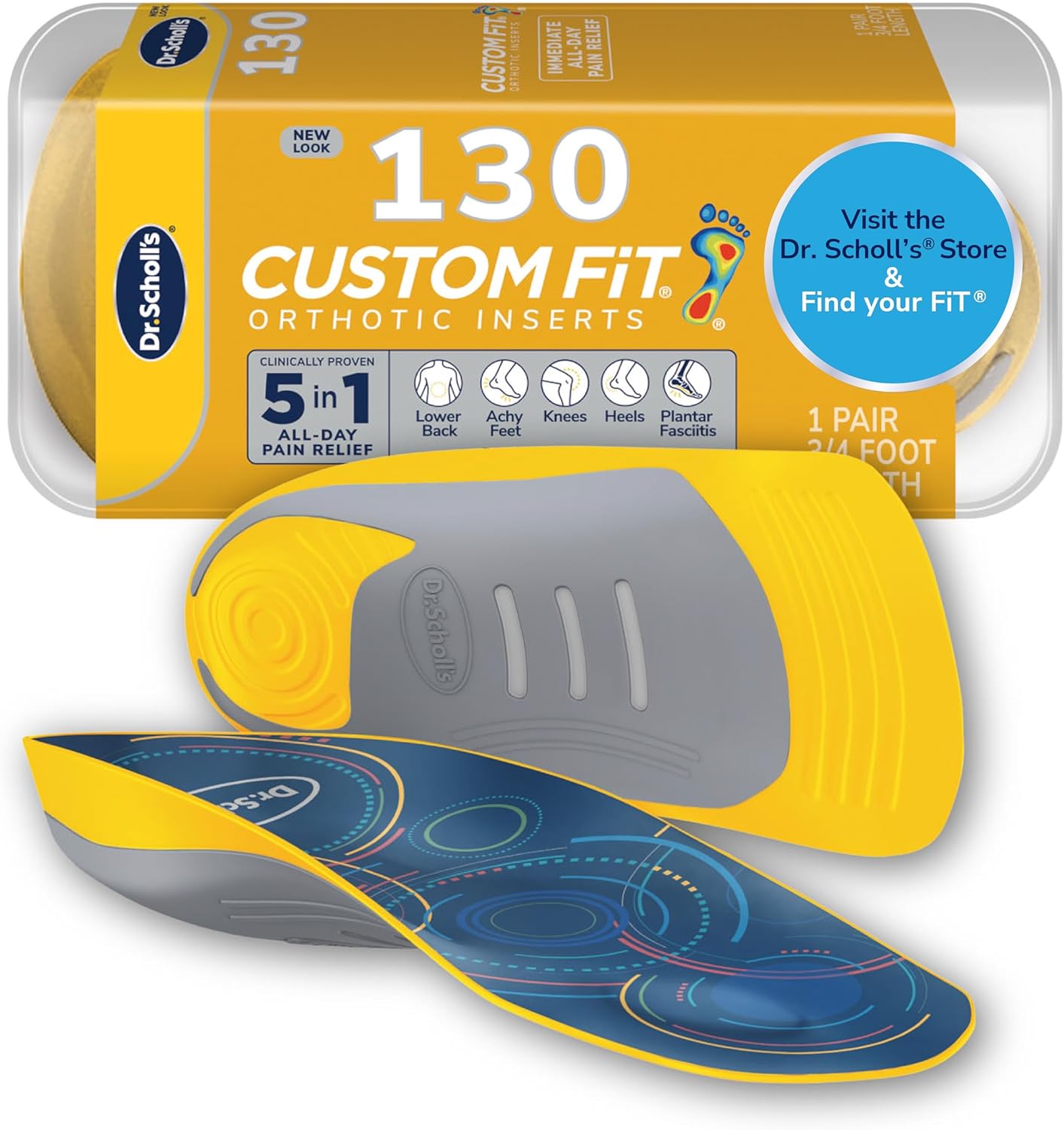 Dr. Scholls Custom Fit Orthotics for Total Lower Body Pain Relief