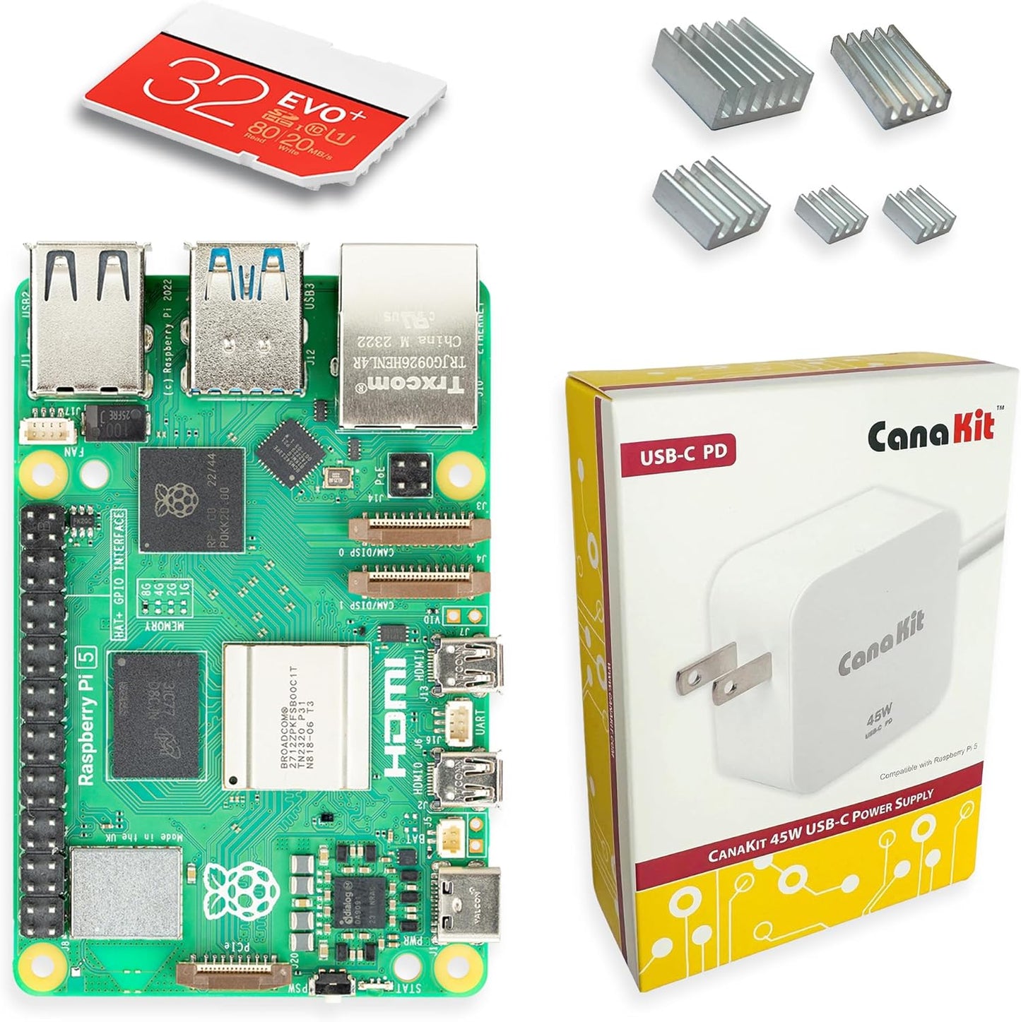 CanaKit Raspberry Pi 5 Basic Kit with 8GB RAM and 32GB SD Card