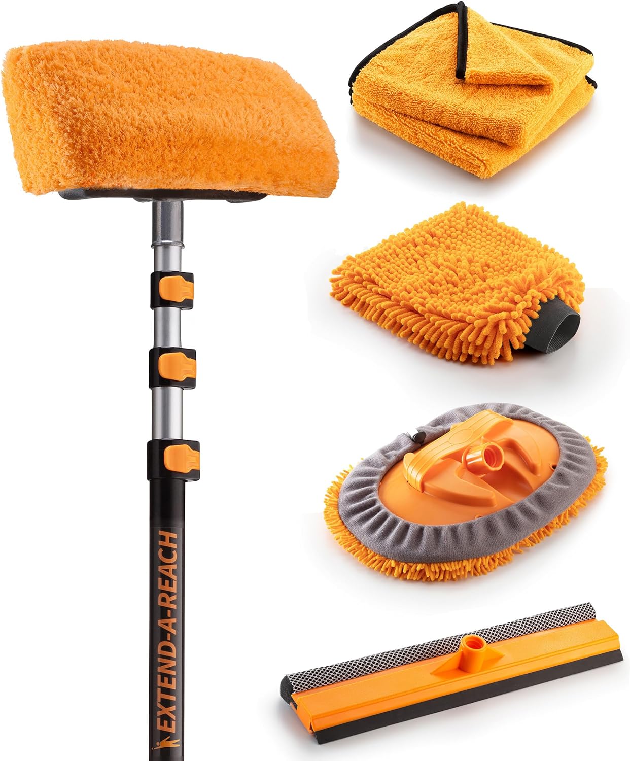Car & RV Wash Brush Kit with Extendable Handle for Easy Cleaning